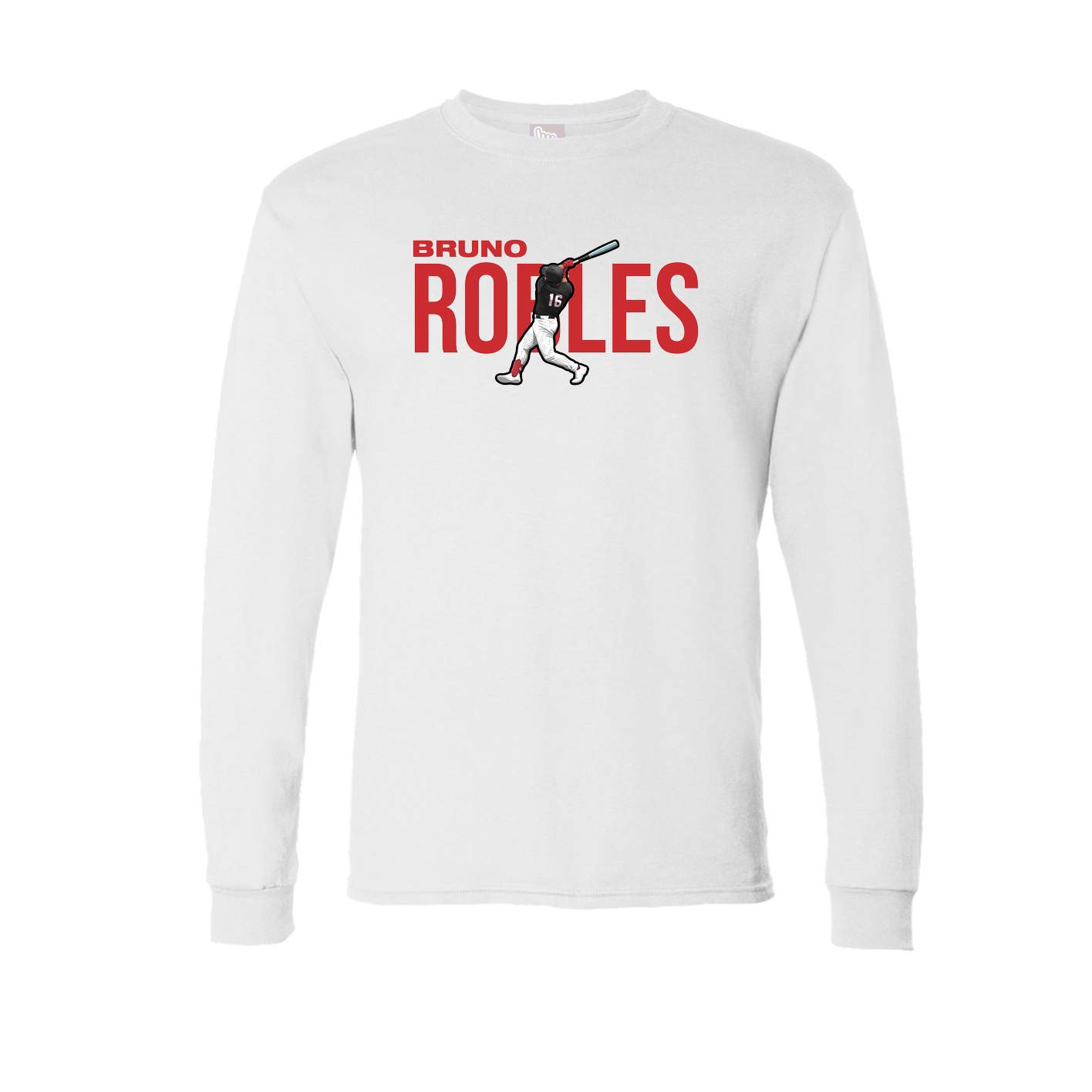 Long Sleeve Tee — Player Name in White