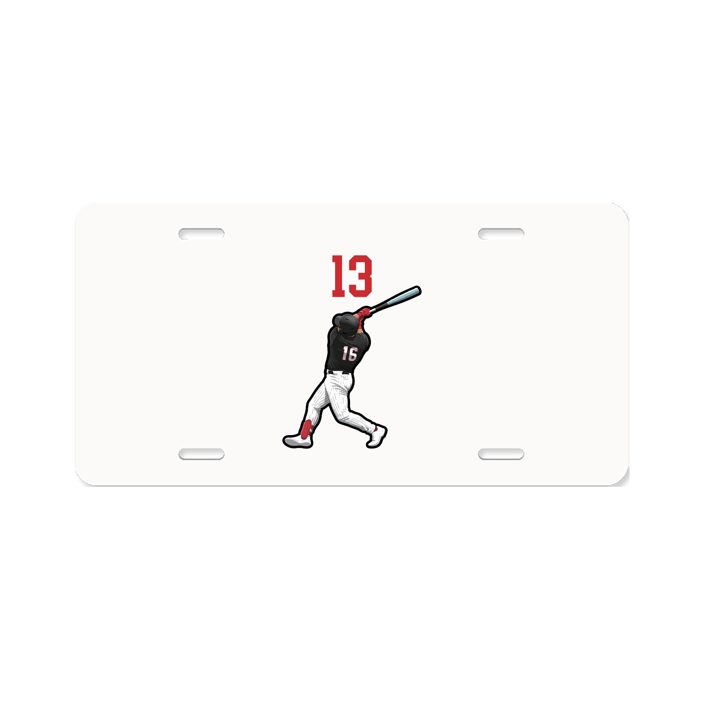 License Plate — Number Top in Classic