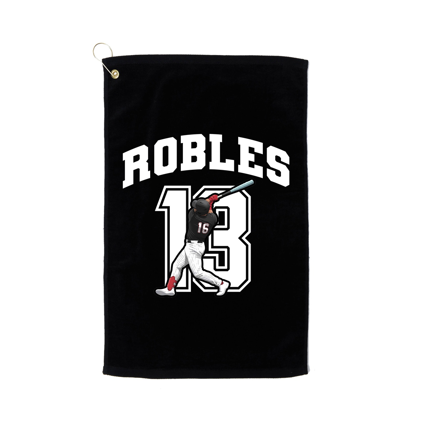 Golf Towel — Number in Black