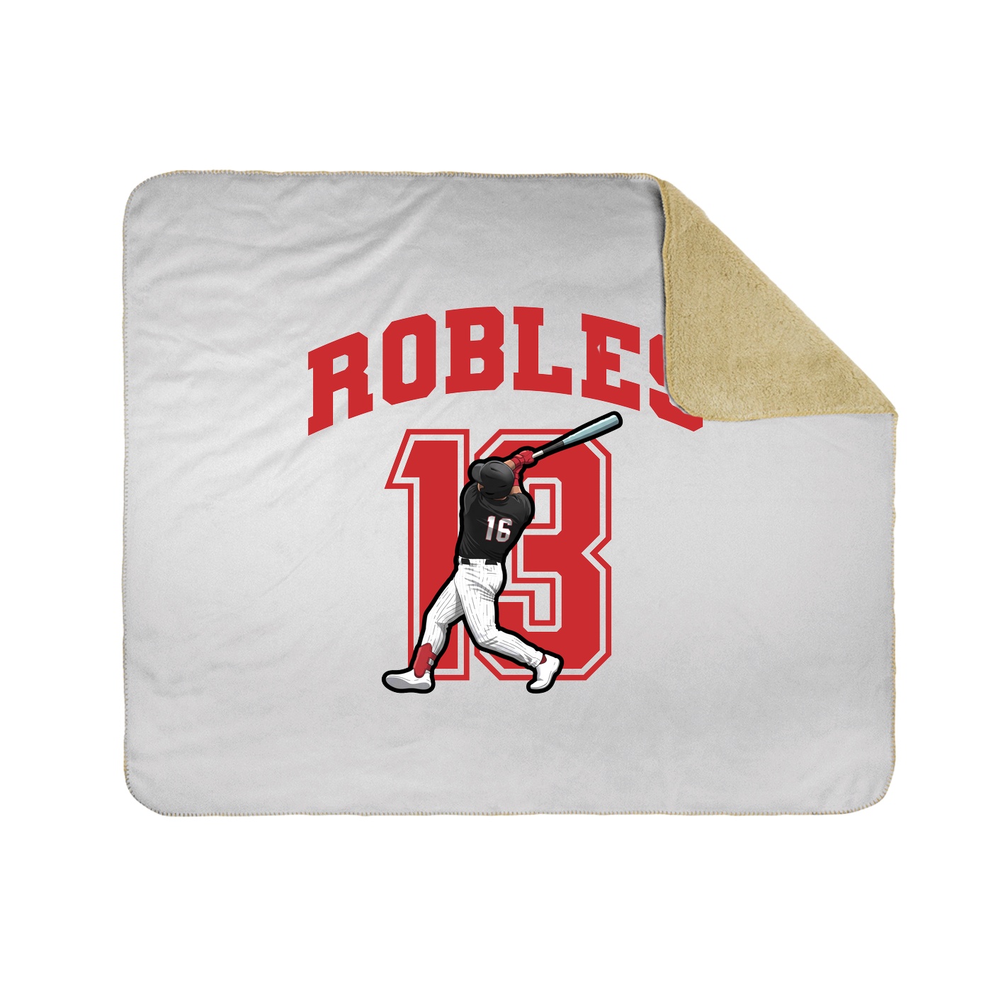 Throw Blanket — Number in White
