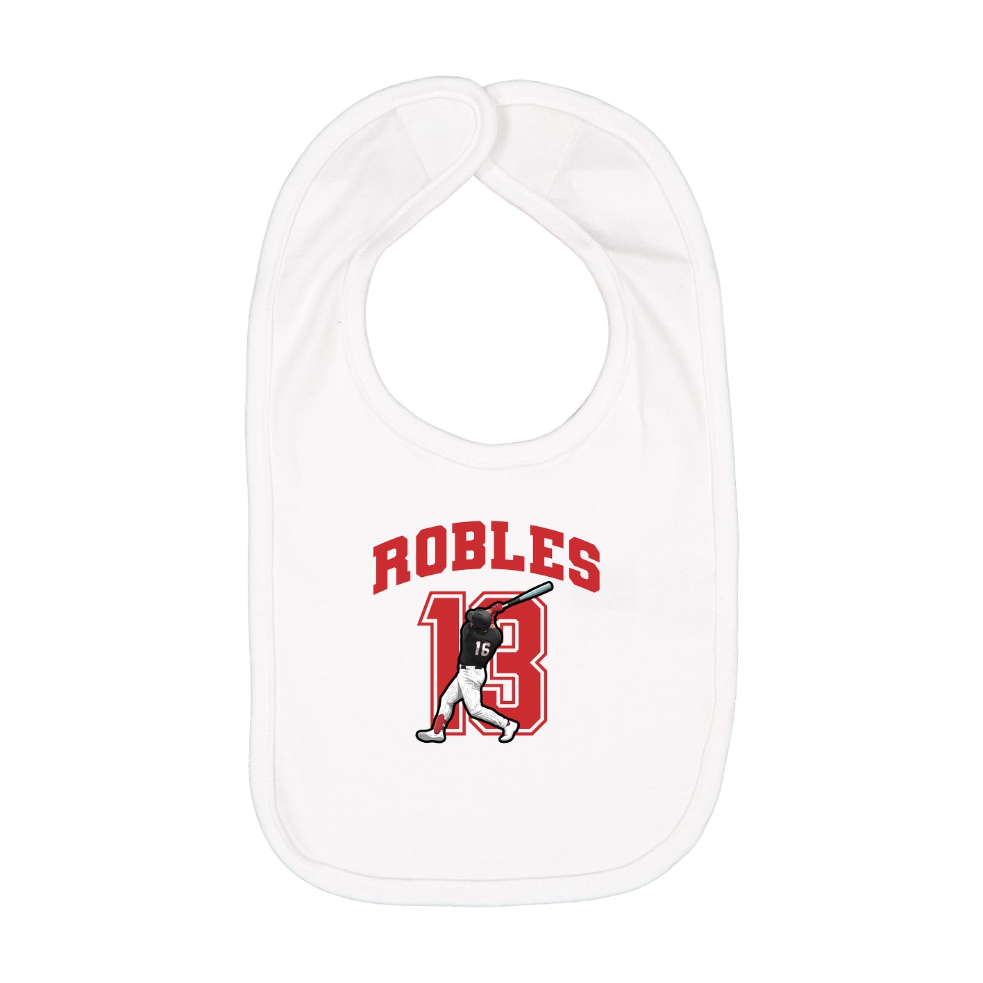 Infant Bib — Number in White
