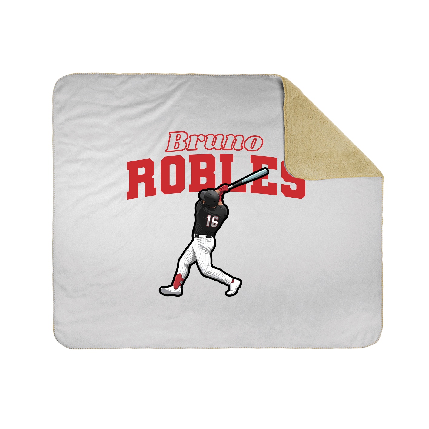 Throw Blanket — Name Arch in White