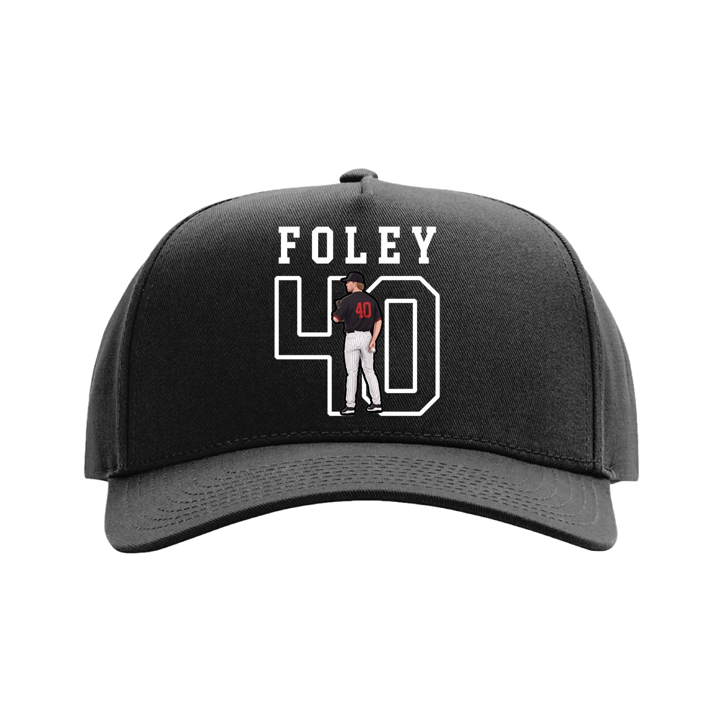 Full Fabric Five-Panel Champ Cap — Shirsey in Black