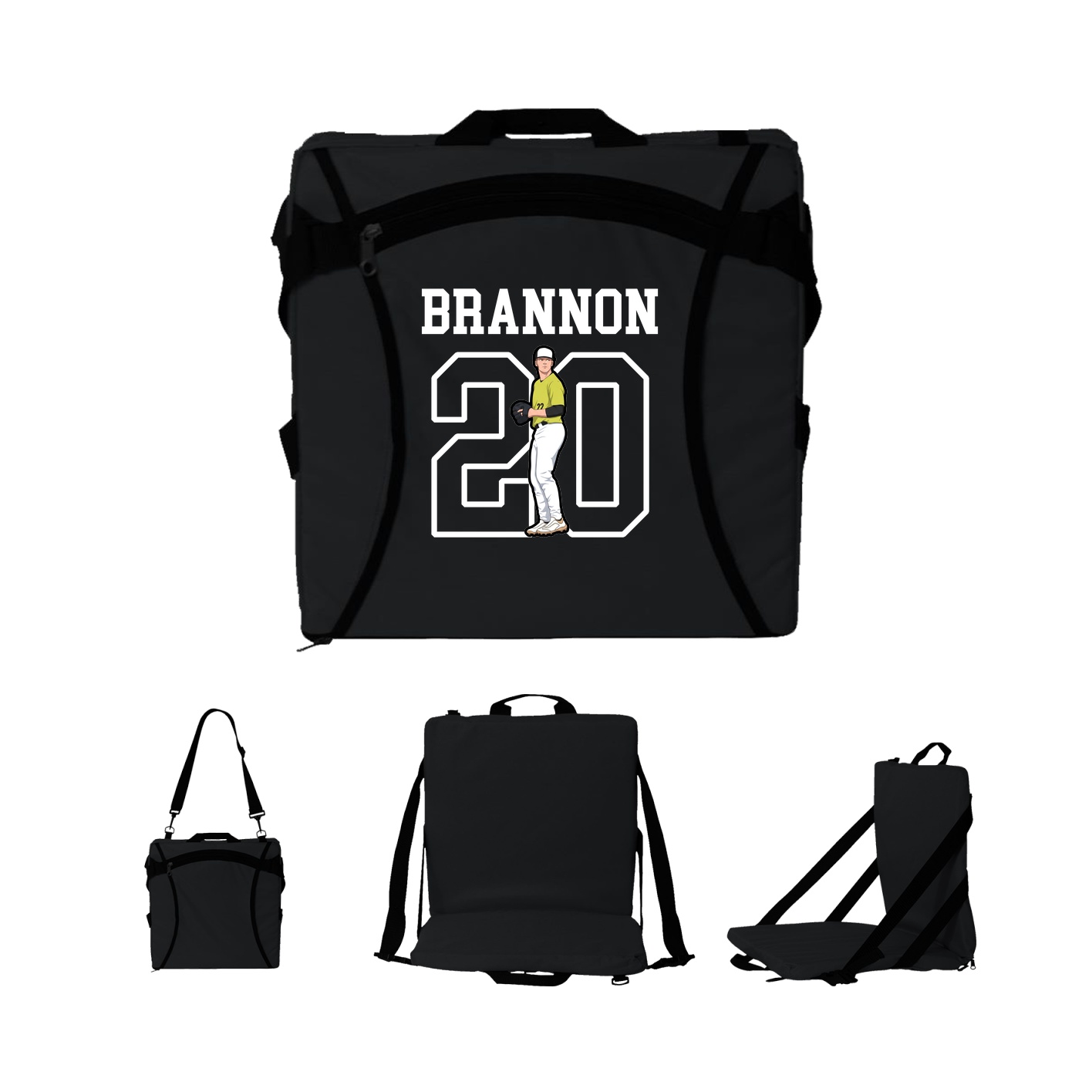 Folding Stadium Seat — Shirsey in Black