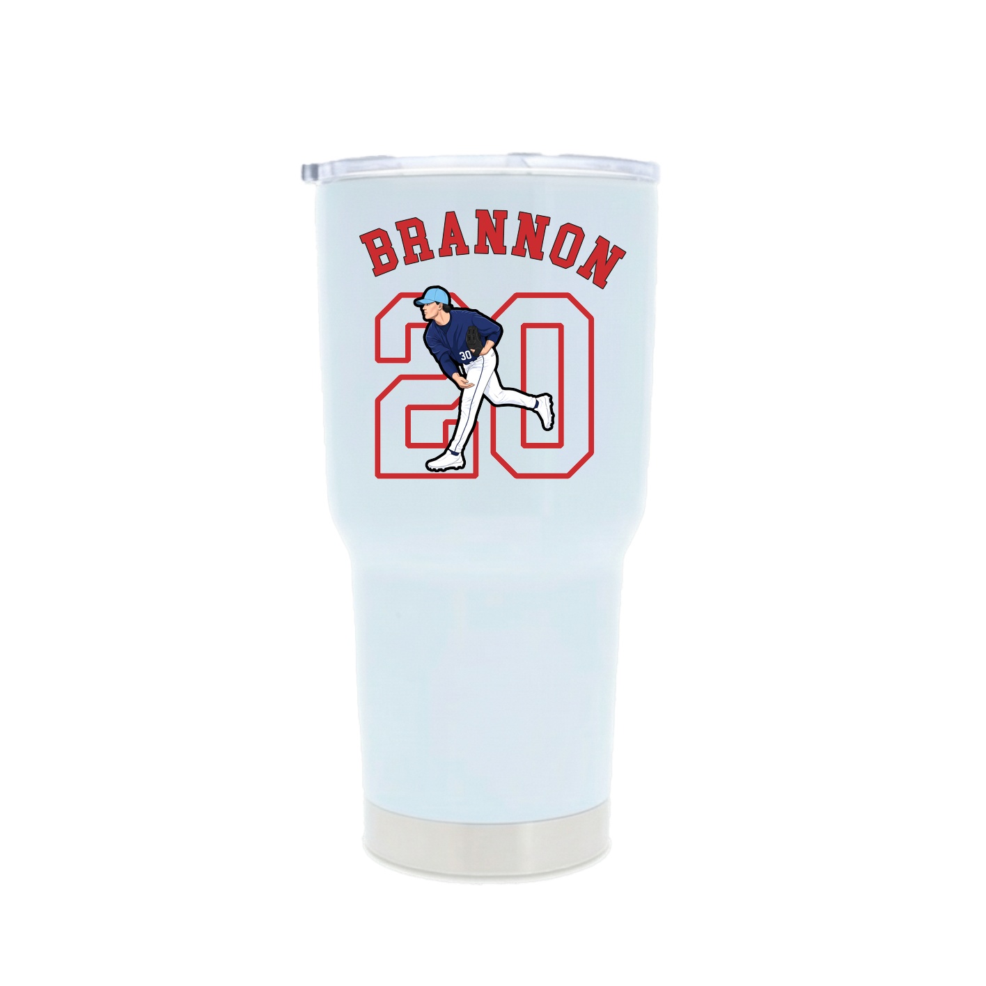 30oz Stainless Steel Tumbler — Shirsey Arch in White