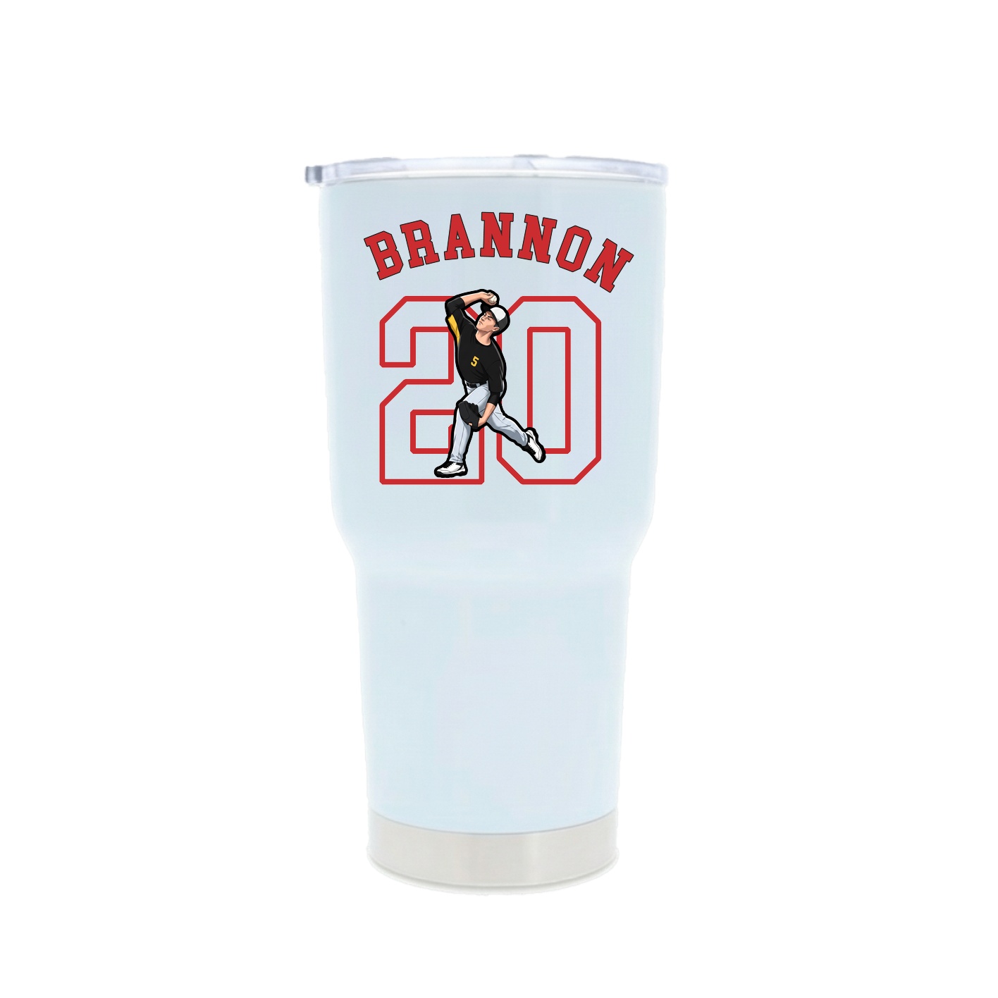 30oz Stainless Steel Tumbler — Shirsey Arch in White