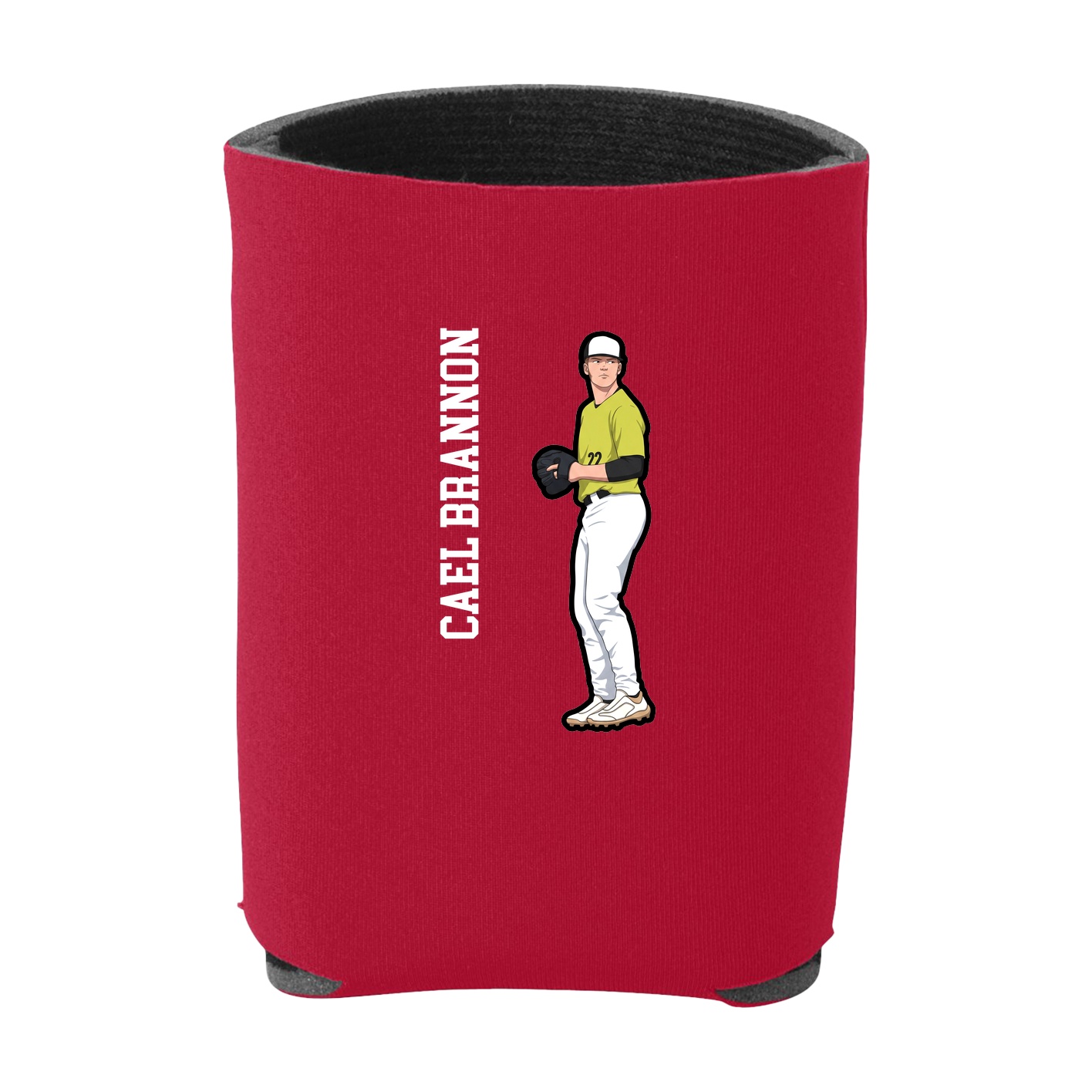 Can Holder — Name Vertical in Red