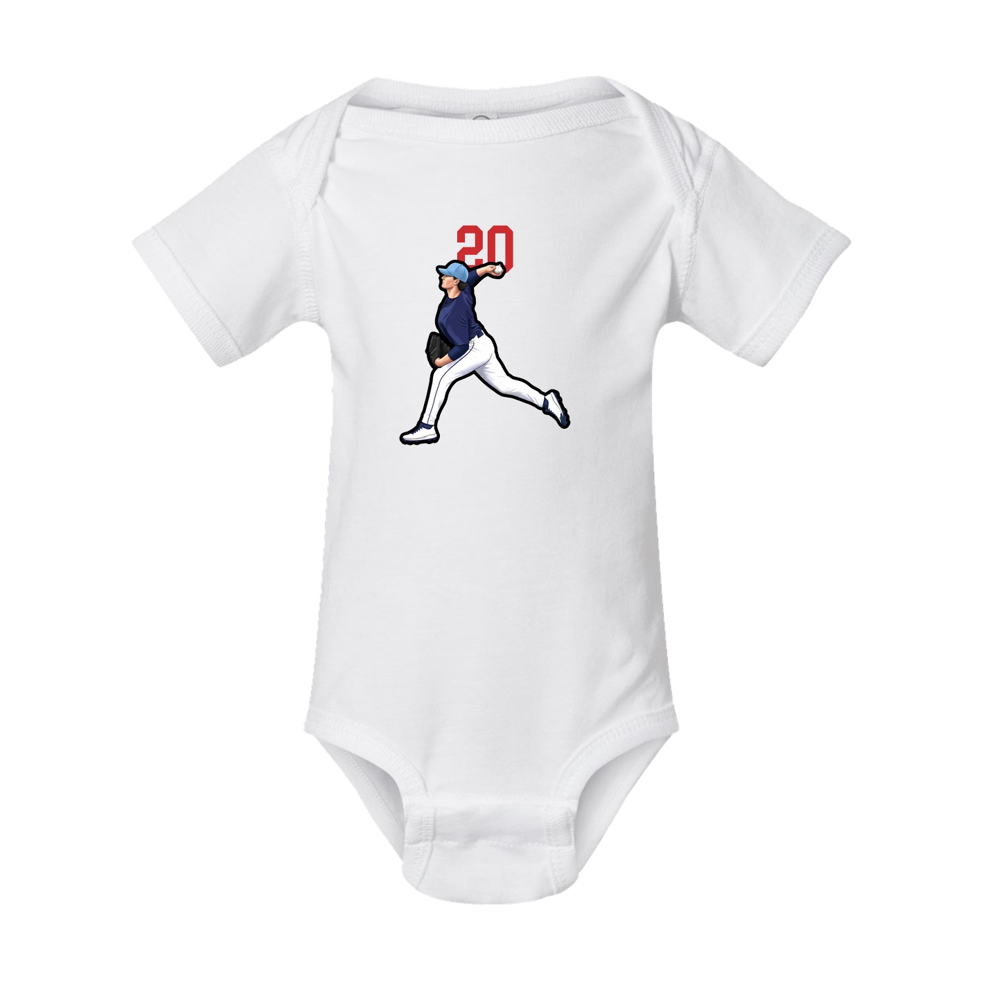 Baby Onesie — Number Top in White