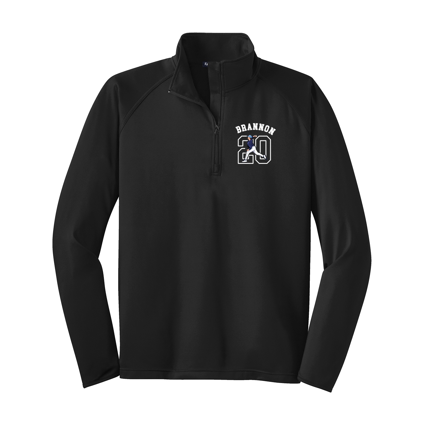 Q-Zip Pullover — Shirsey Arch in Black