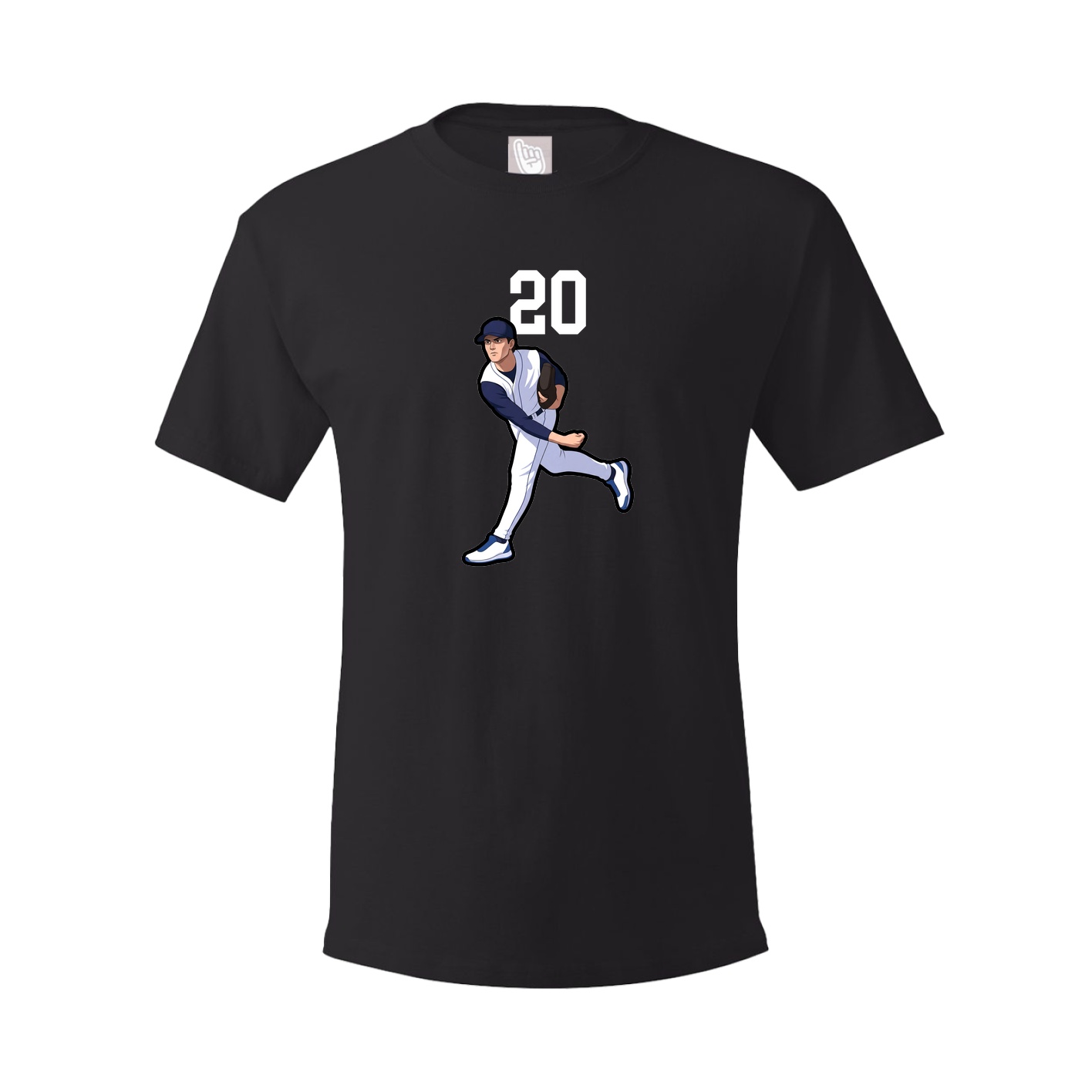 Youth Tee — Number Top in Black