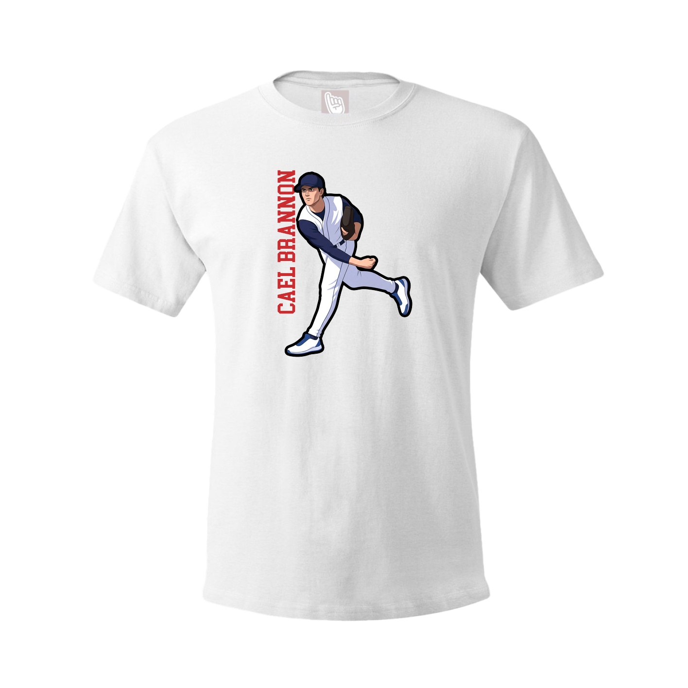 Tee — Name Vertical in White