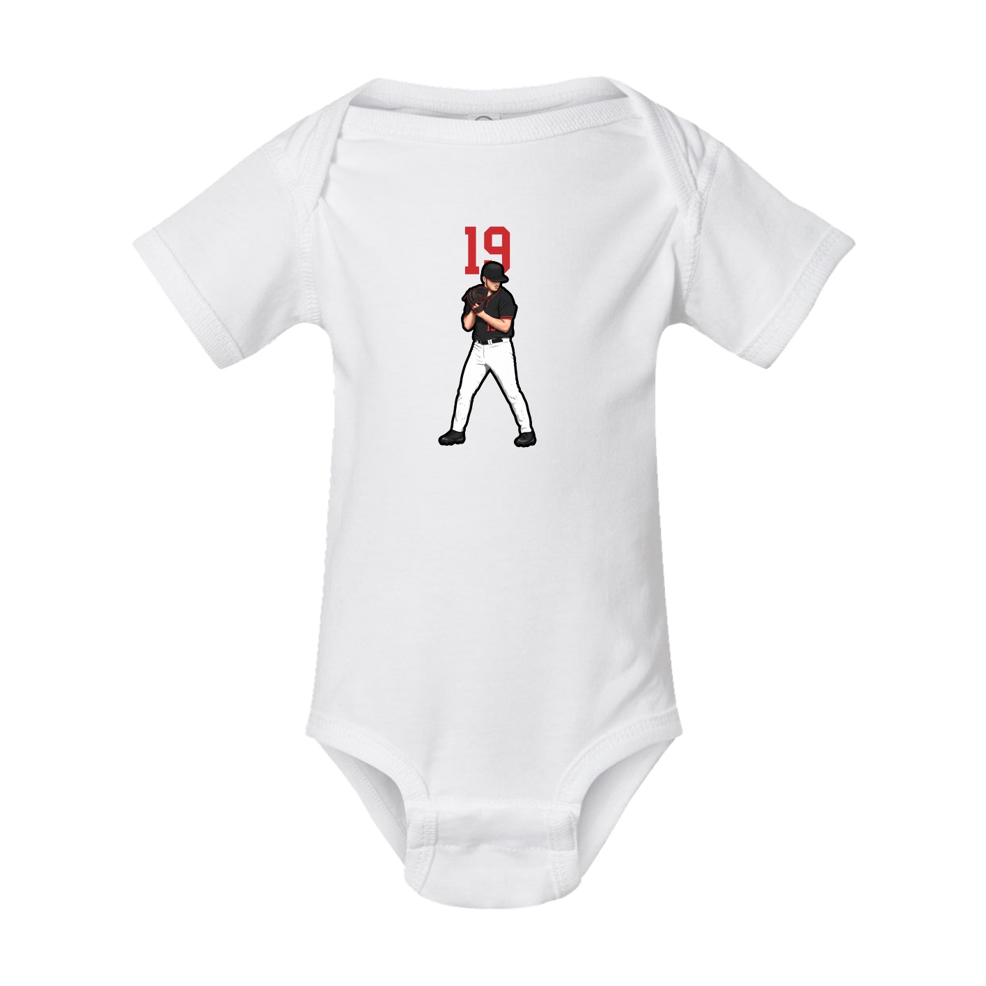 Baby Onesie — Number Top in White