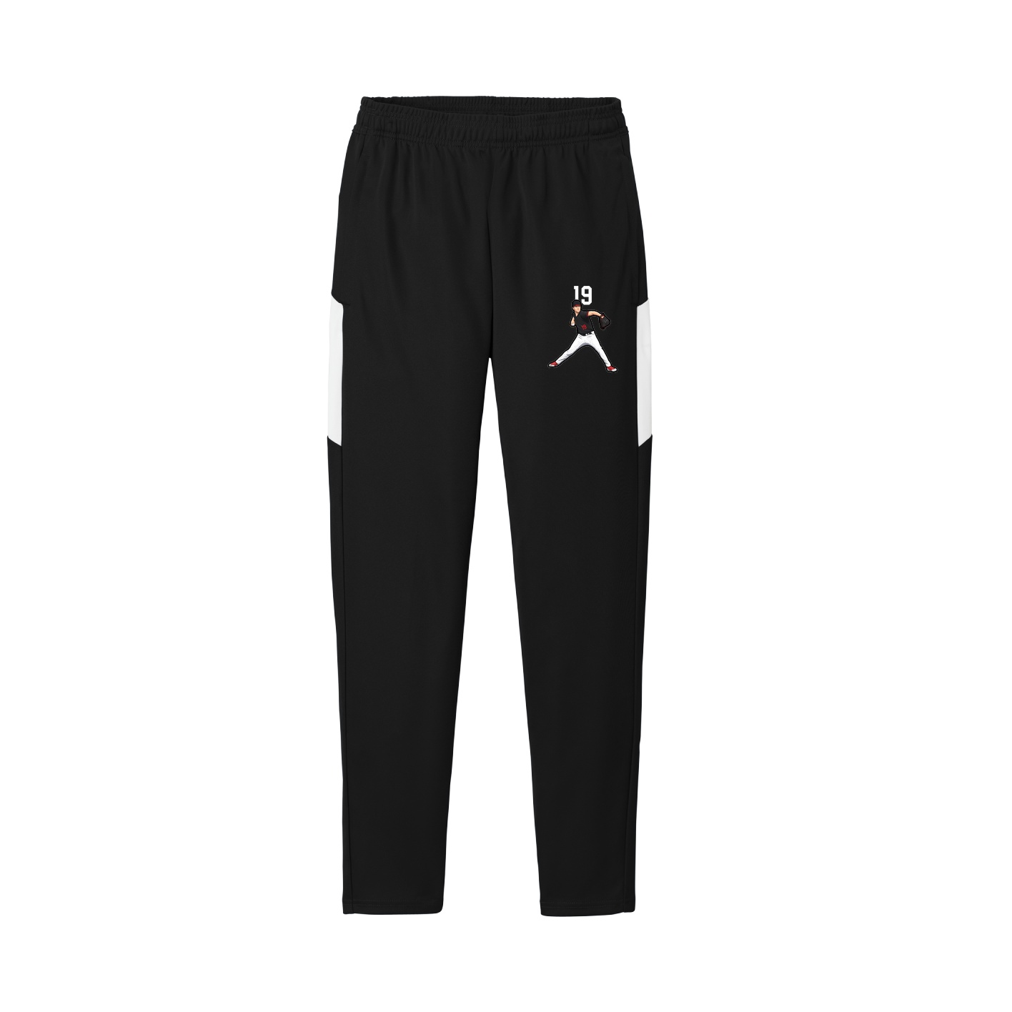 Team Travel Pant — Number Top in Black/White