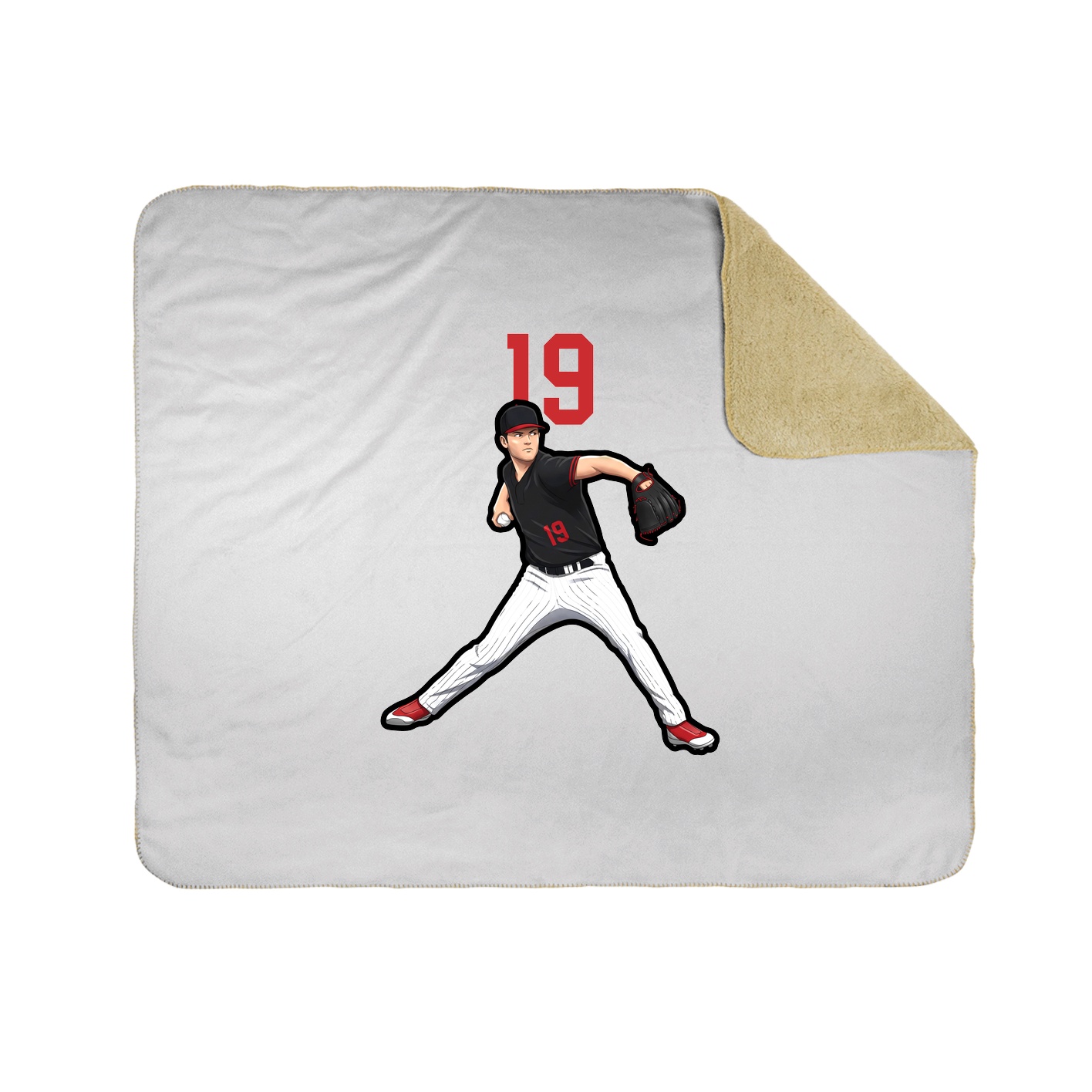 Throw Blanket — Number Top in White
