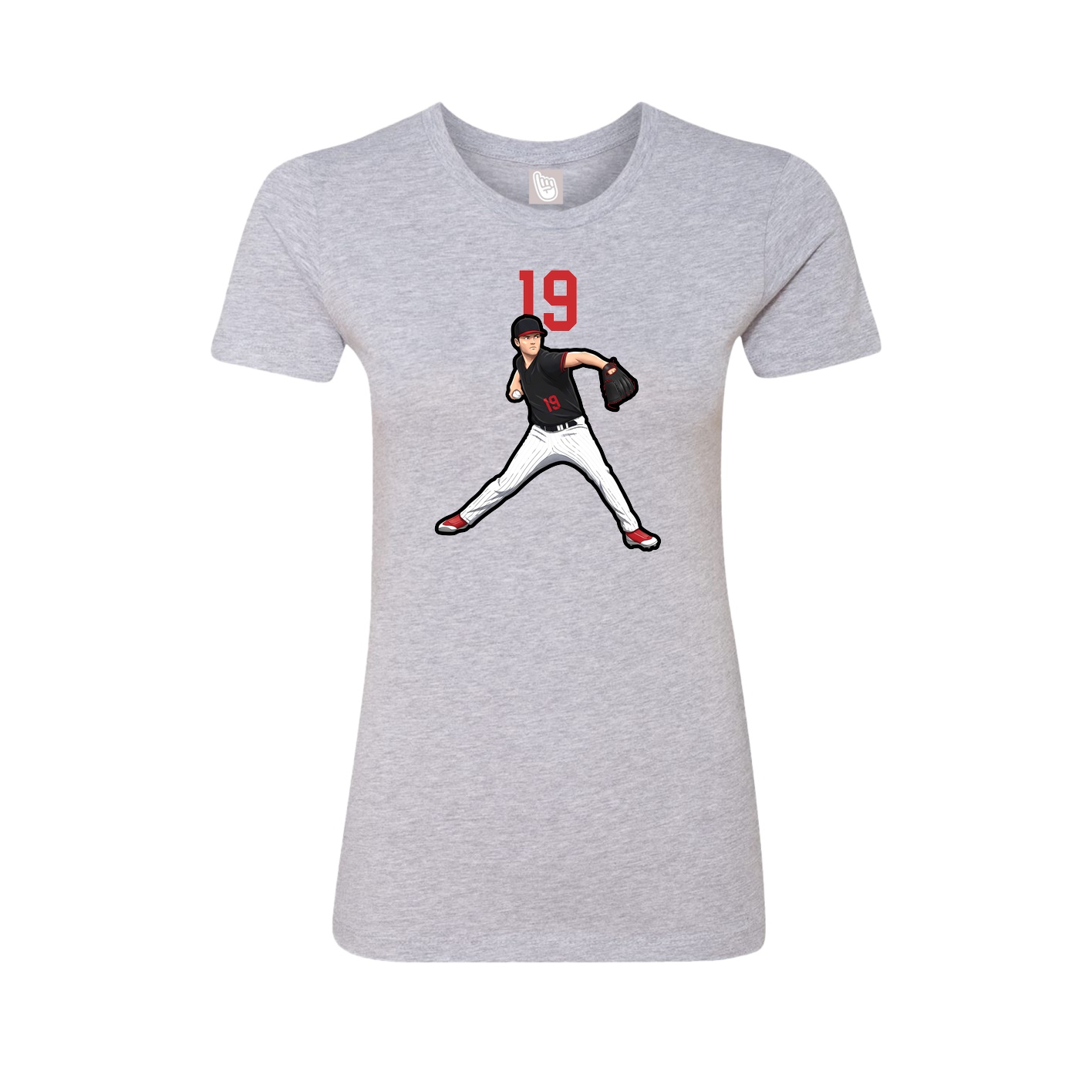 Womens Tee — Number Top in Grey