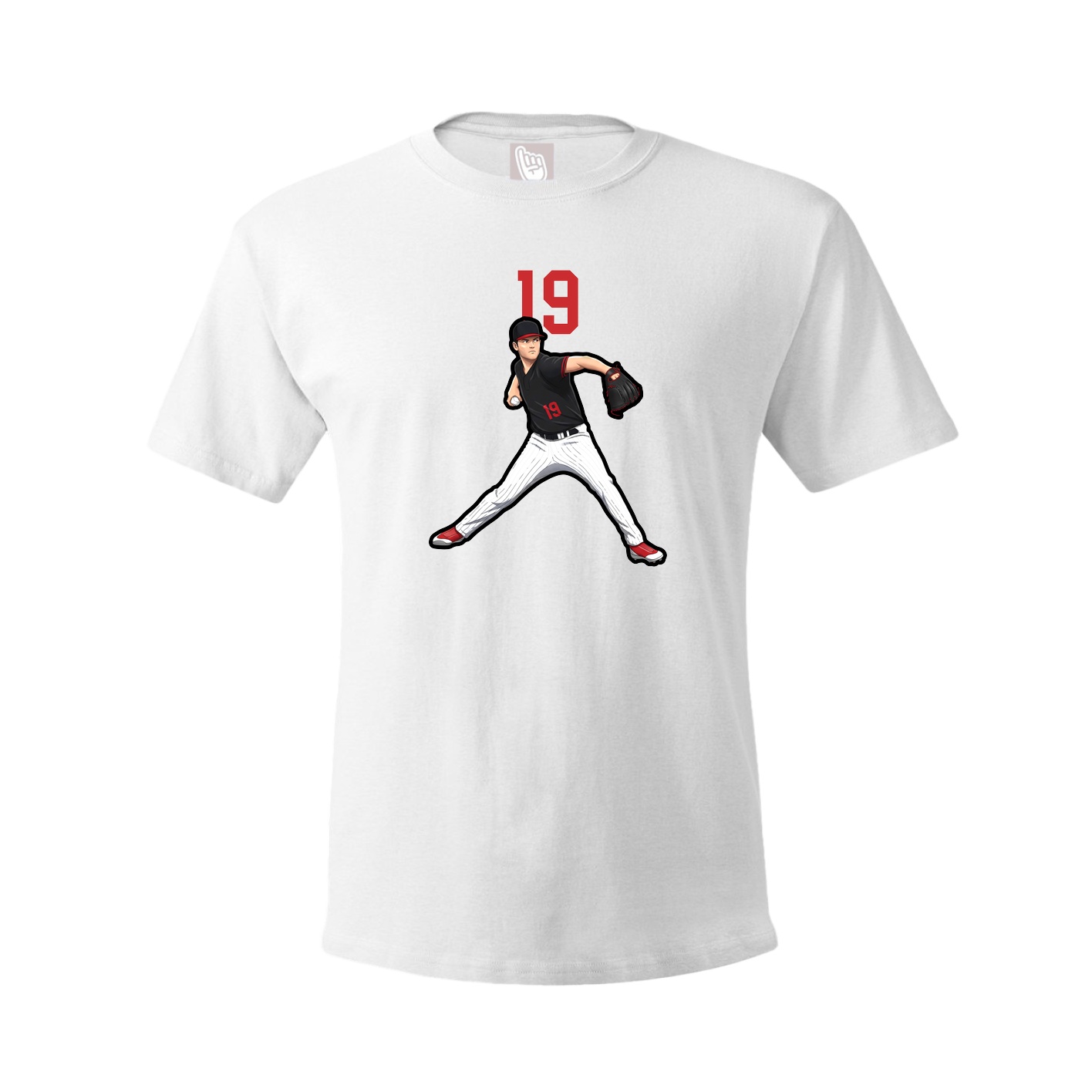 Youth Tee — Number Top in White