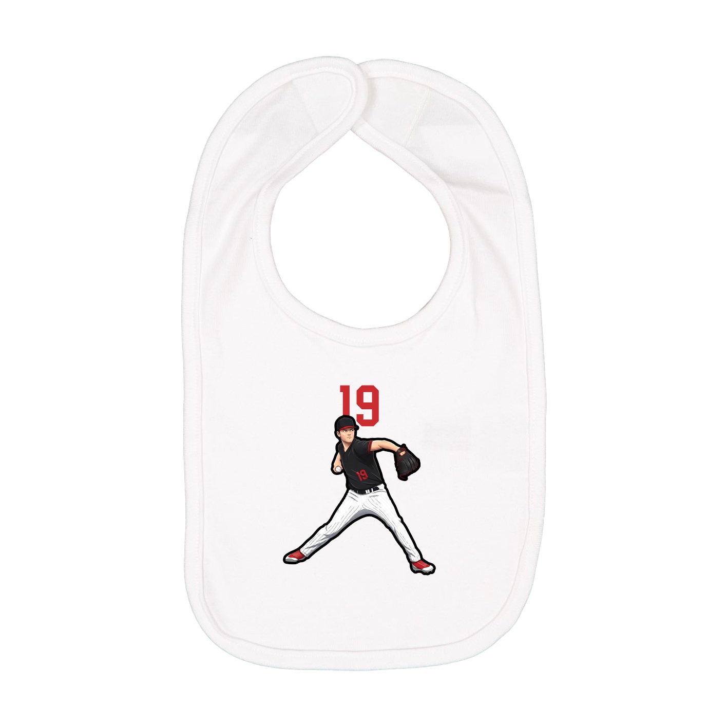 Infant Bib — Number Top in White