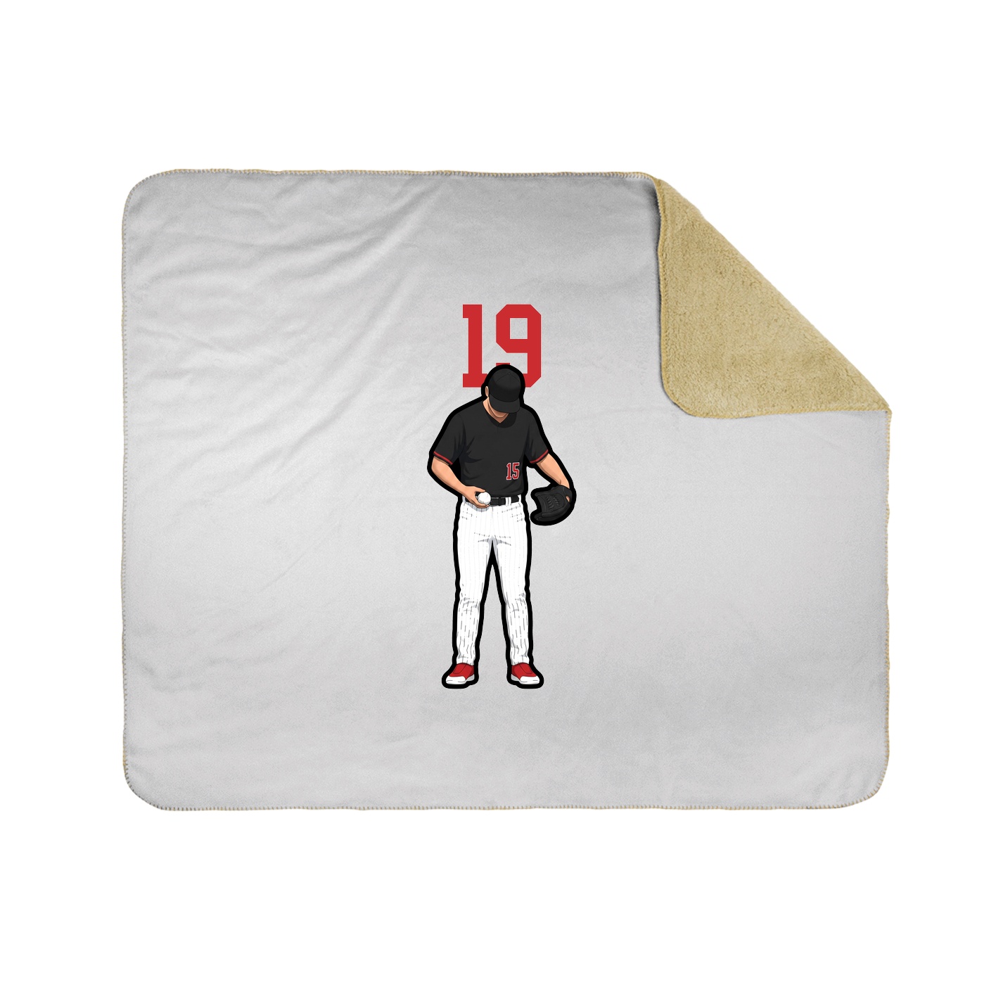 Throw Blanket — Number Top in White