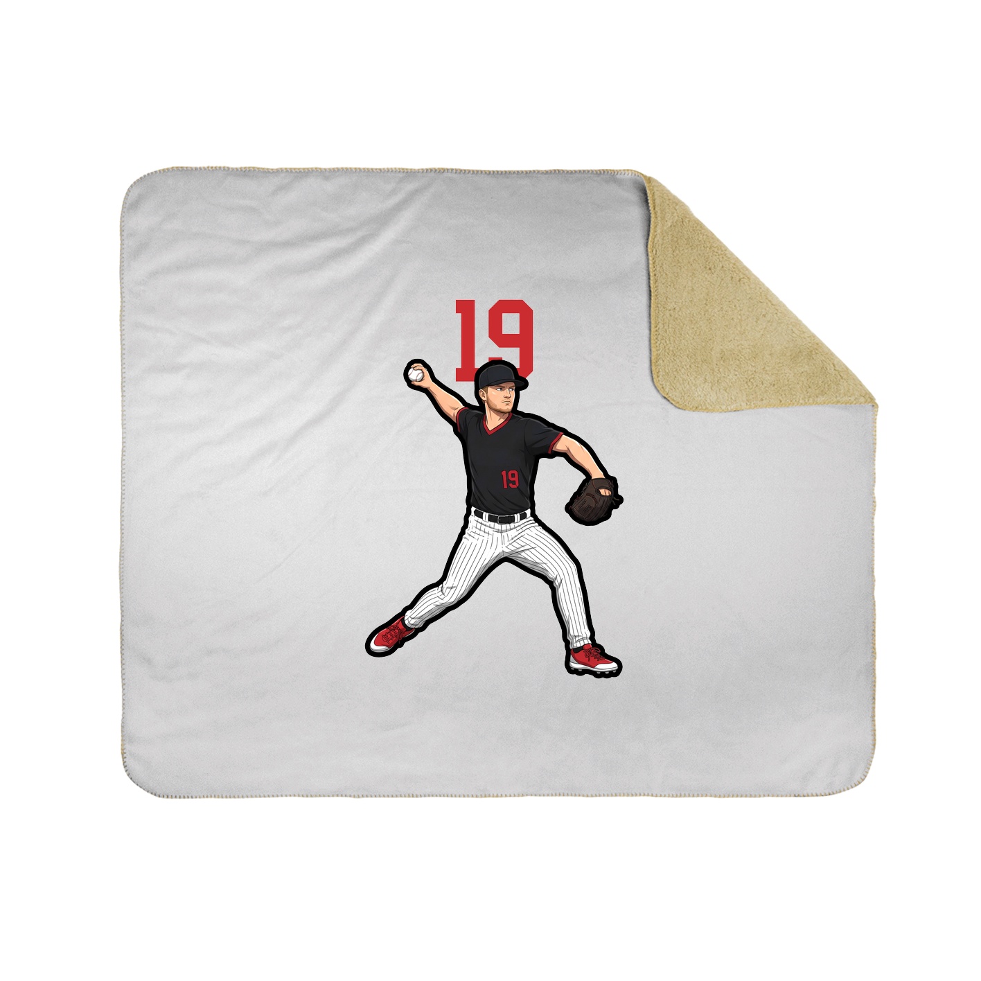 Throw Blanket — Number Top in White