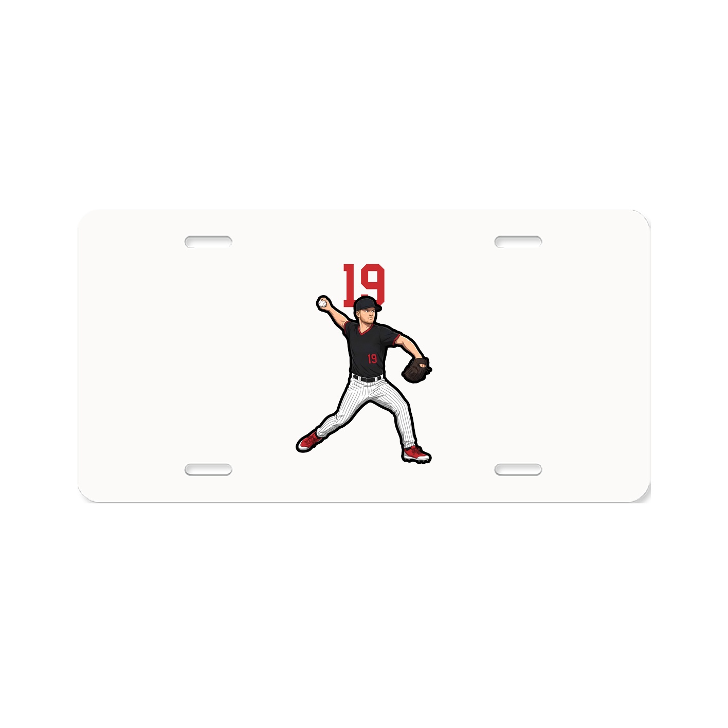 License Plate — Number Top in Classic