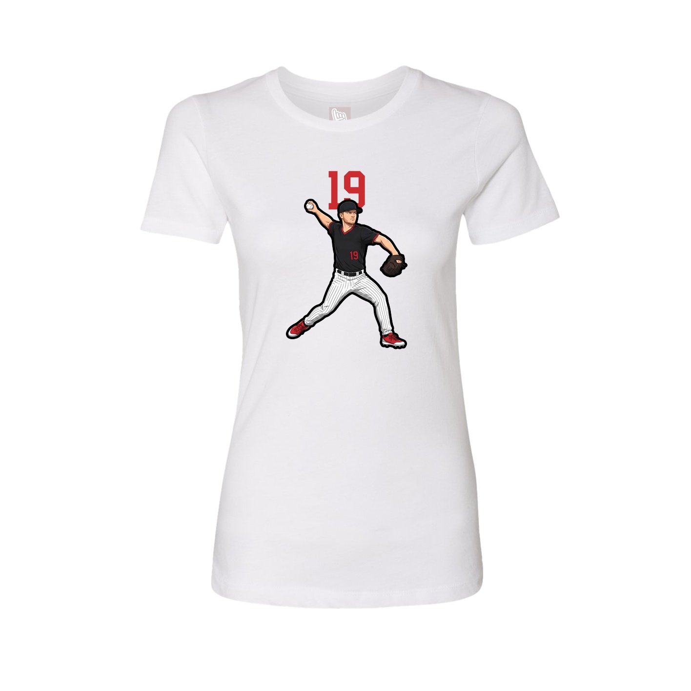 Womens Tee — Number Top in White