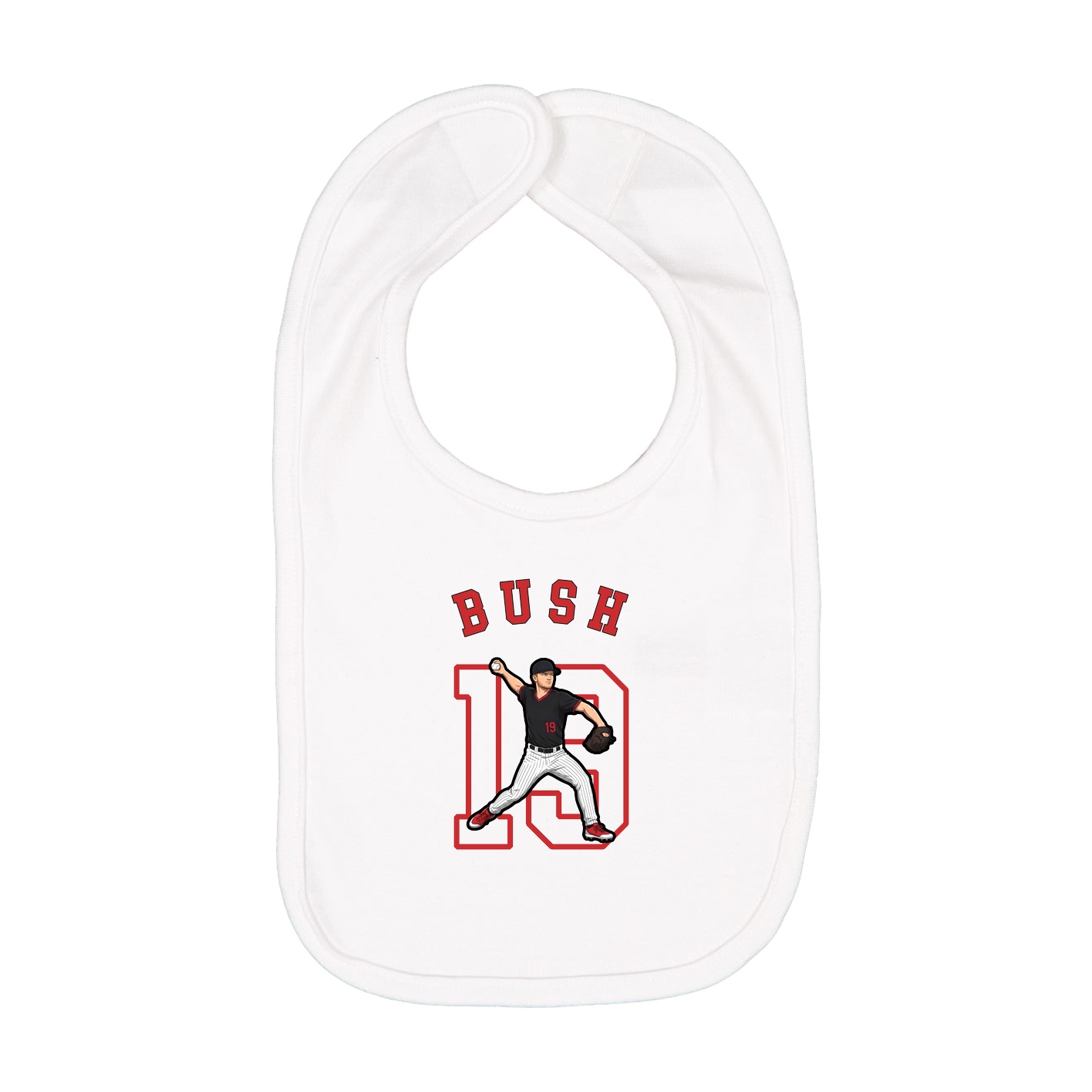 Infant Bib — Shirsey Arch in White