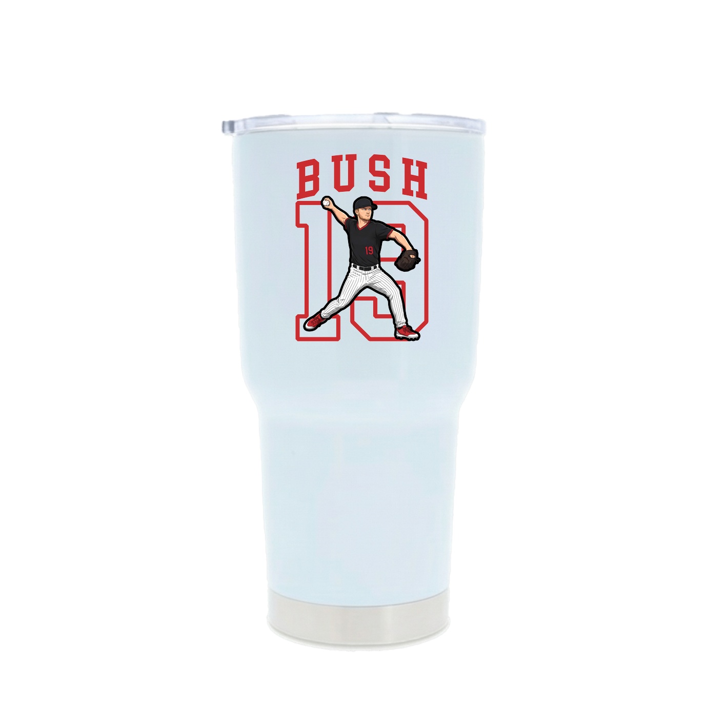30oz Stainless Steel Tumbler — Shirsey in White
