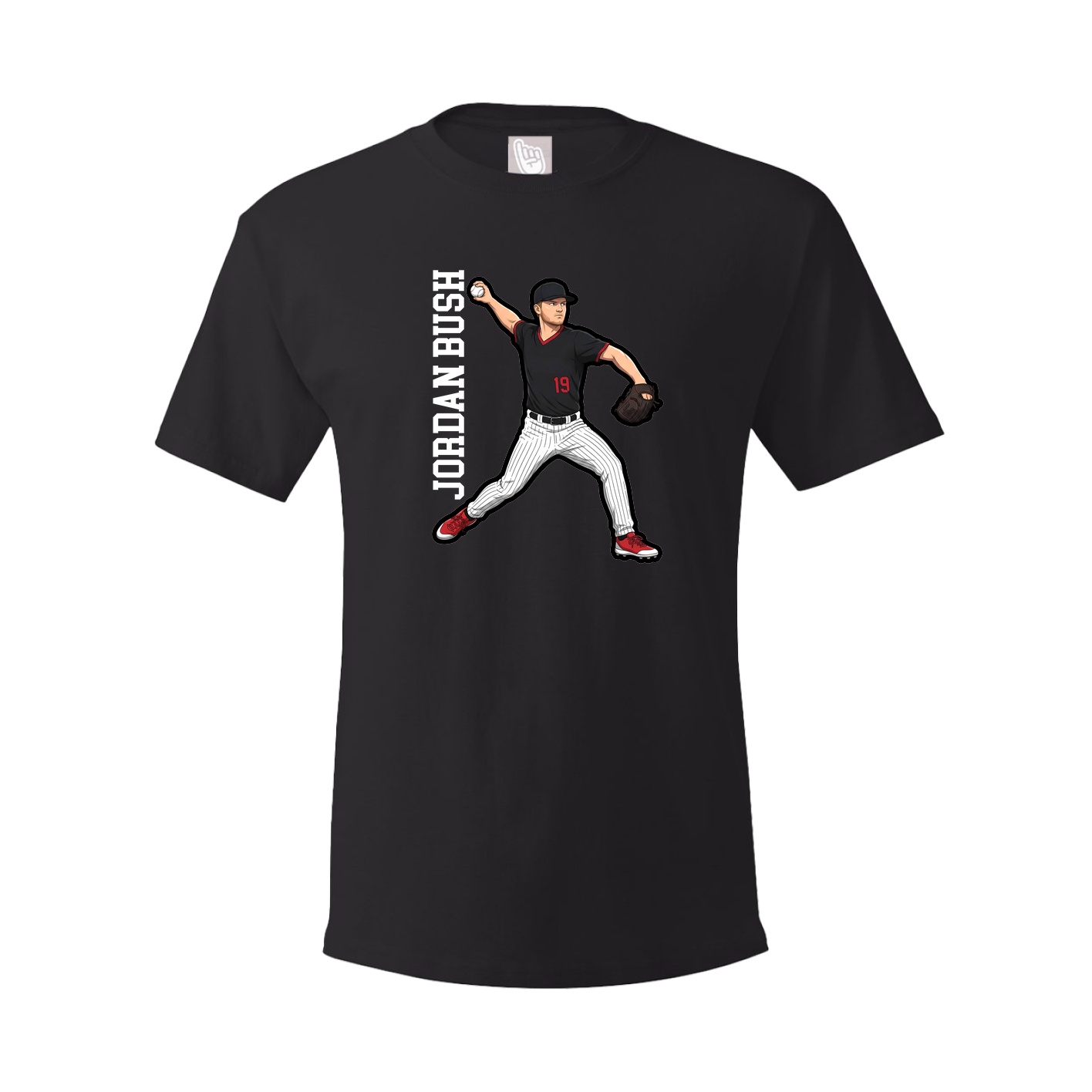 Tee — Name Vertical in Black