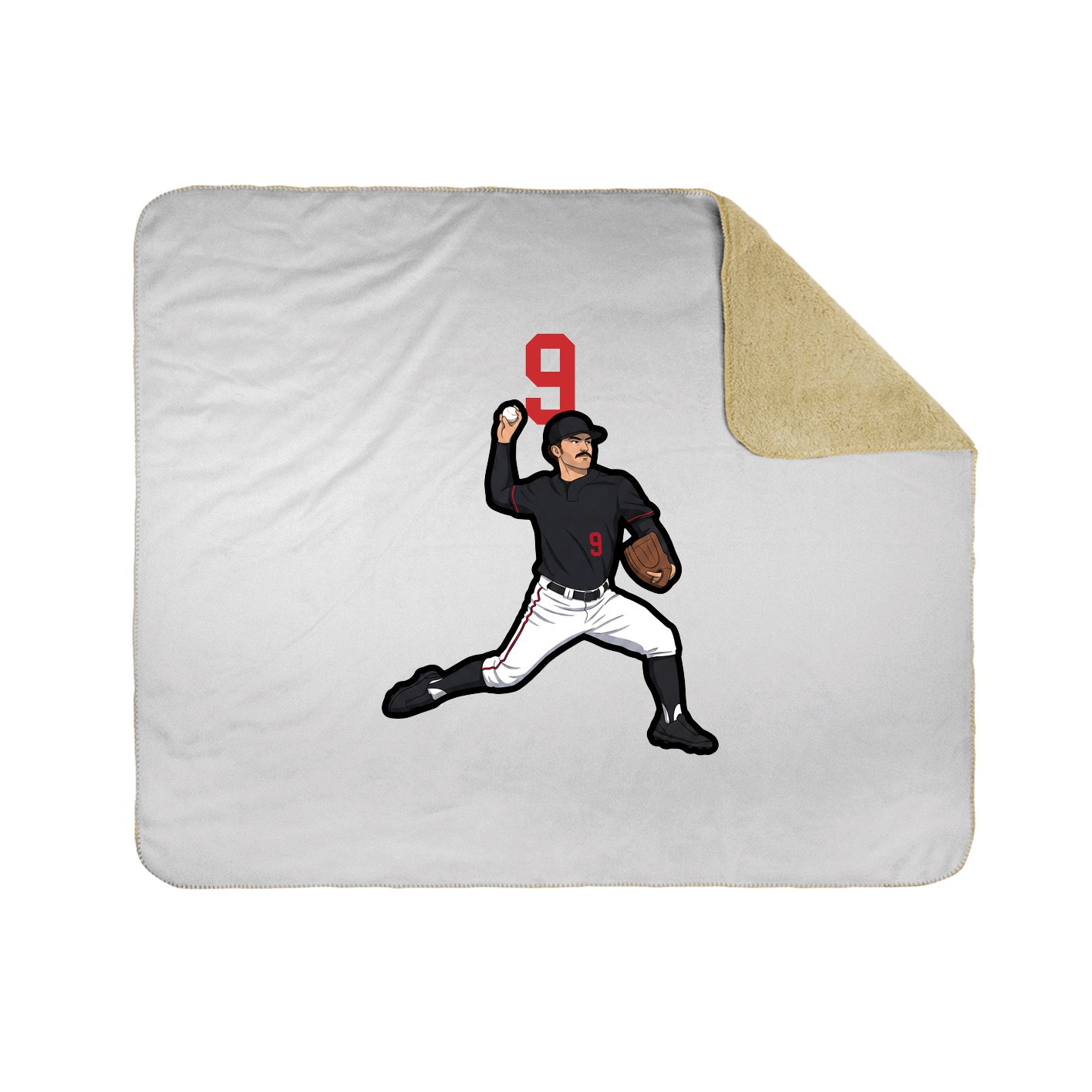 Throw Blanket — Number Top in White