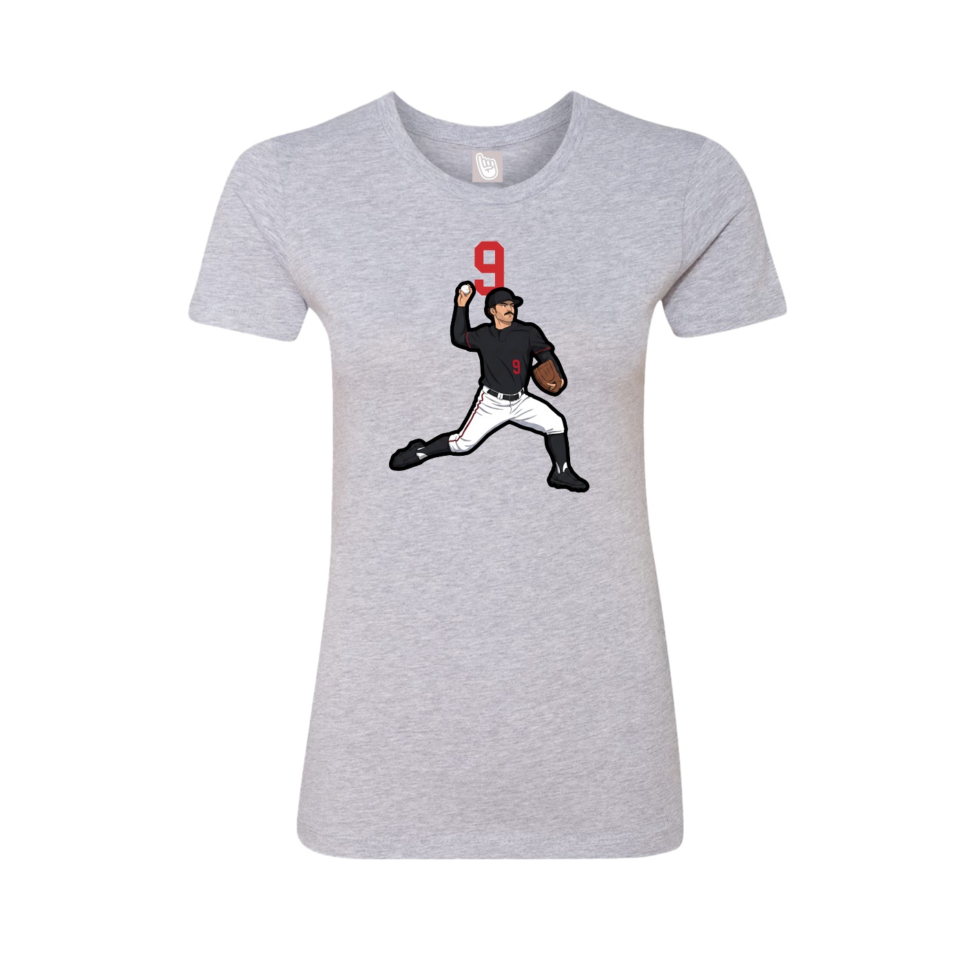 Womens Tee — Number Top in Grey