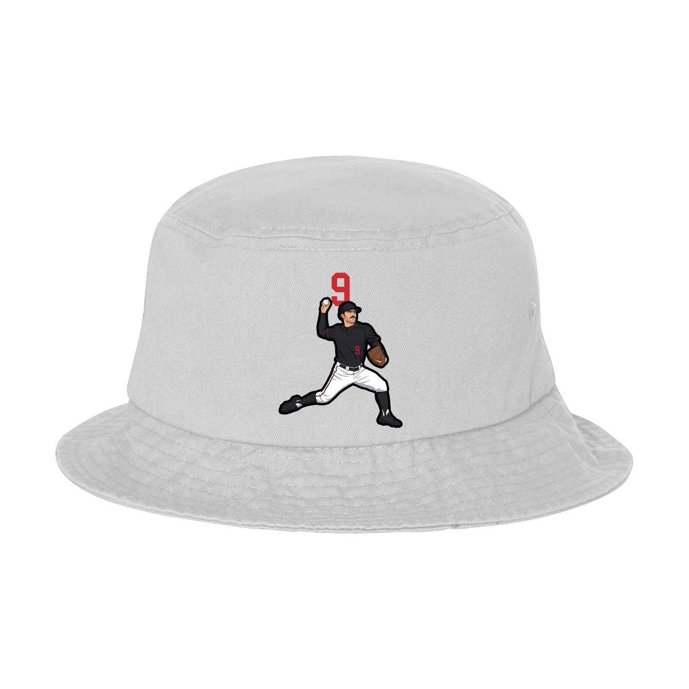 Bucket Cap — Number Top in White