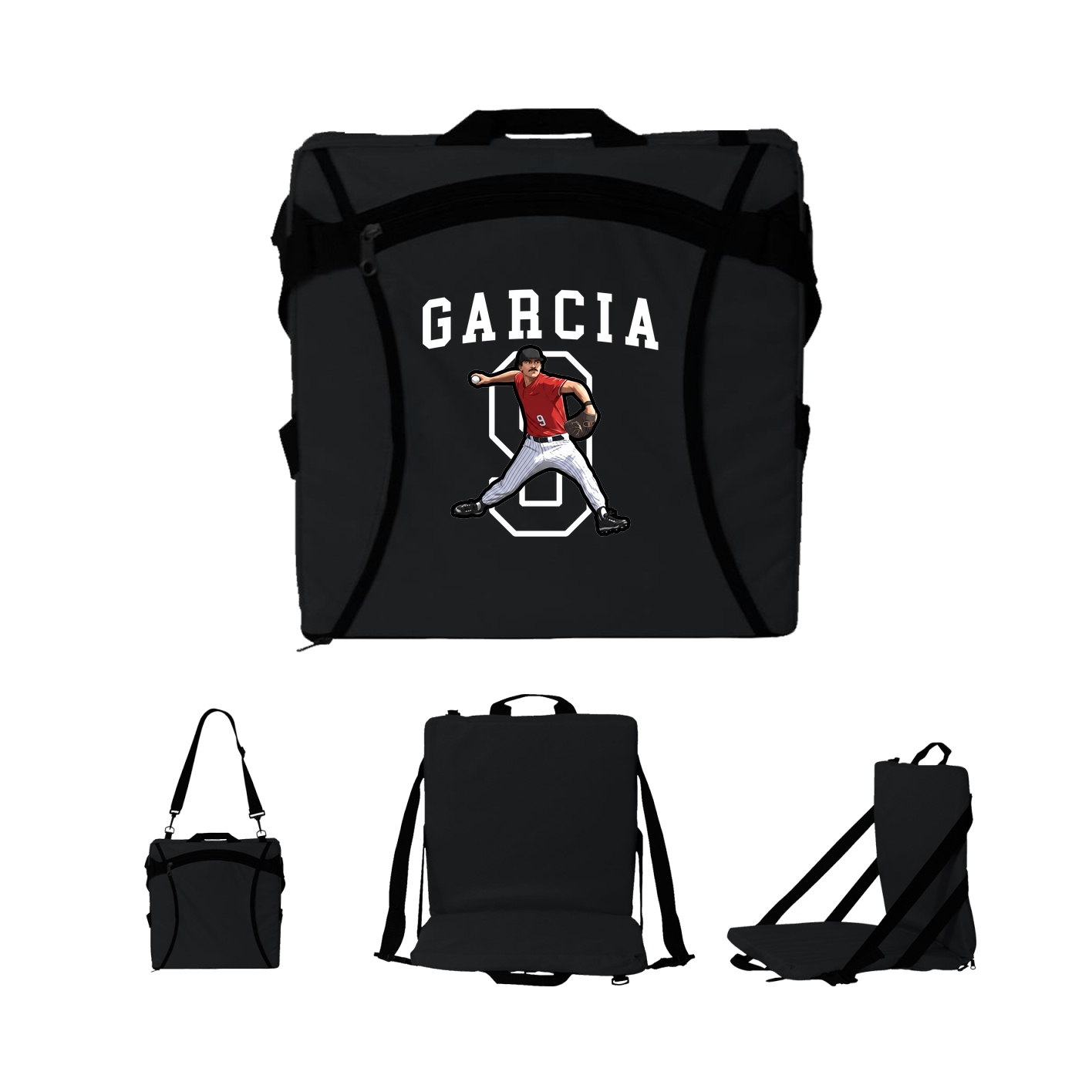 Folding Stadium Seat — Shirsey in Black