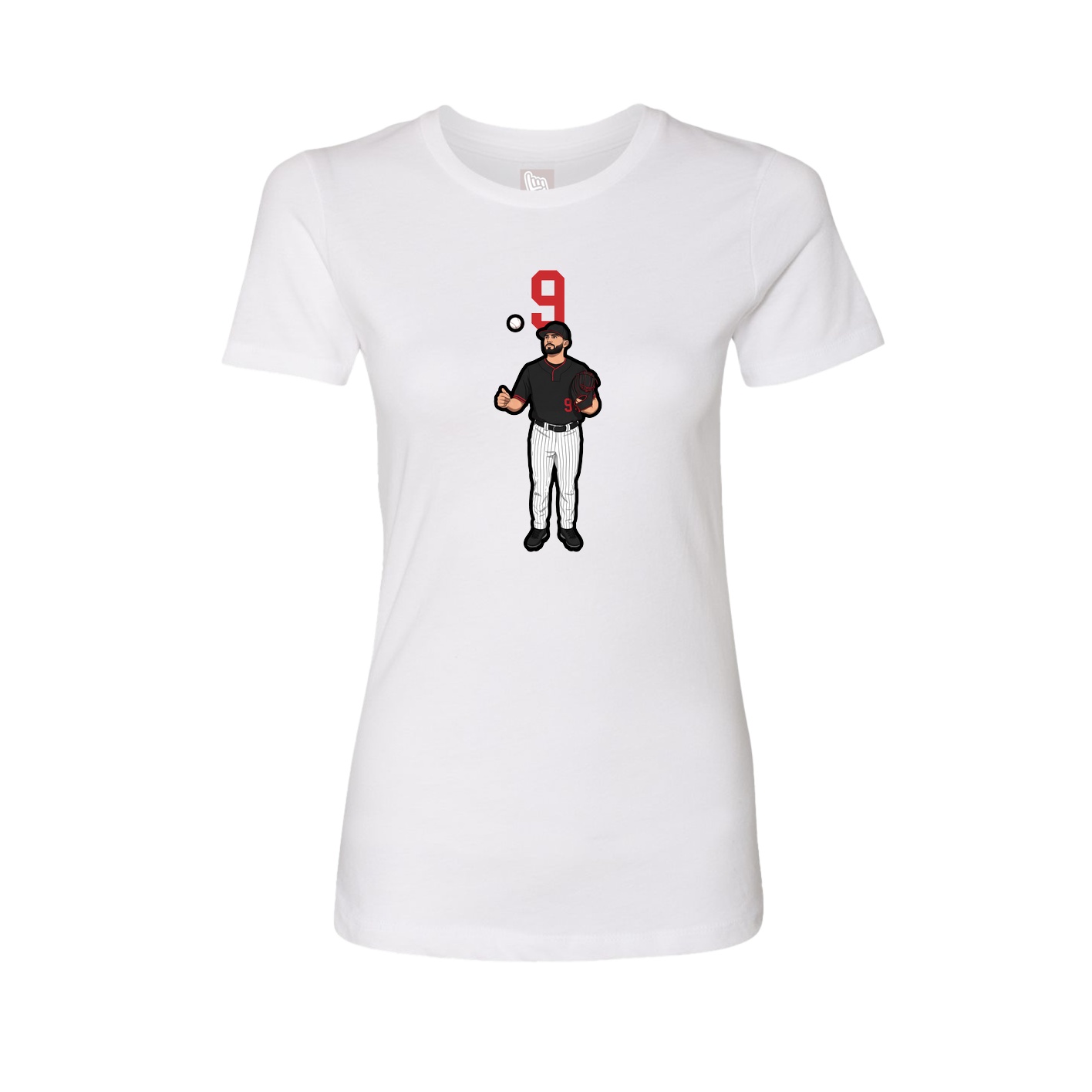 Womens Tee — Number Top in White