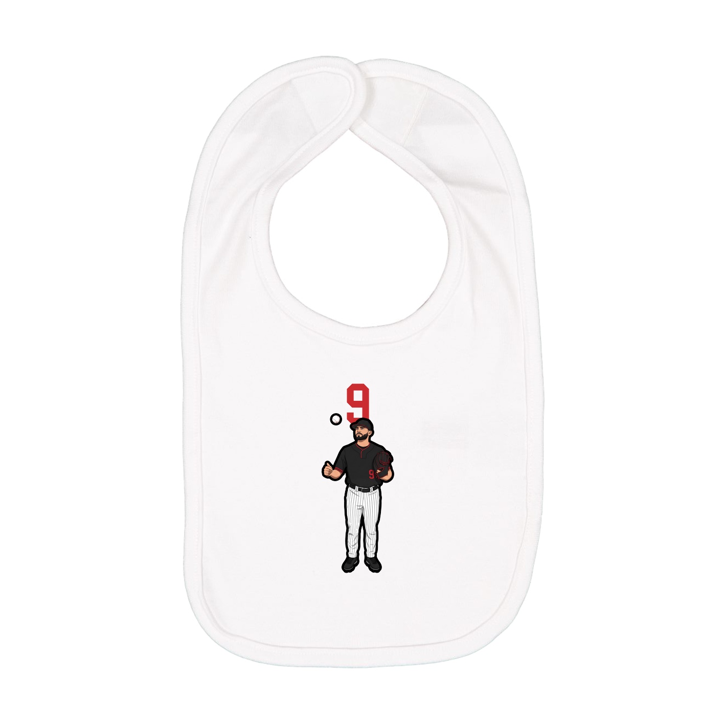 Infant Bib — Number Top in White