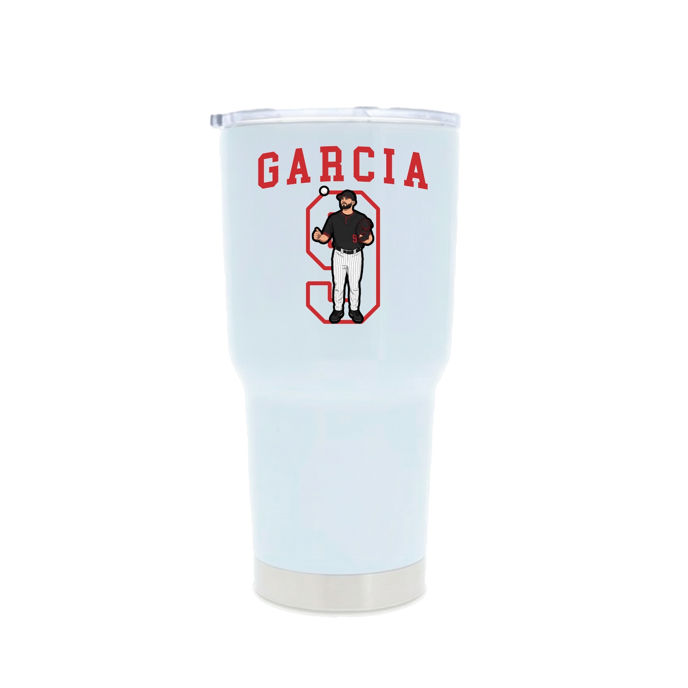 30oz Stainless Steel Tumbler — Shirsey in White
