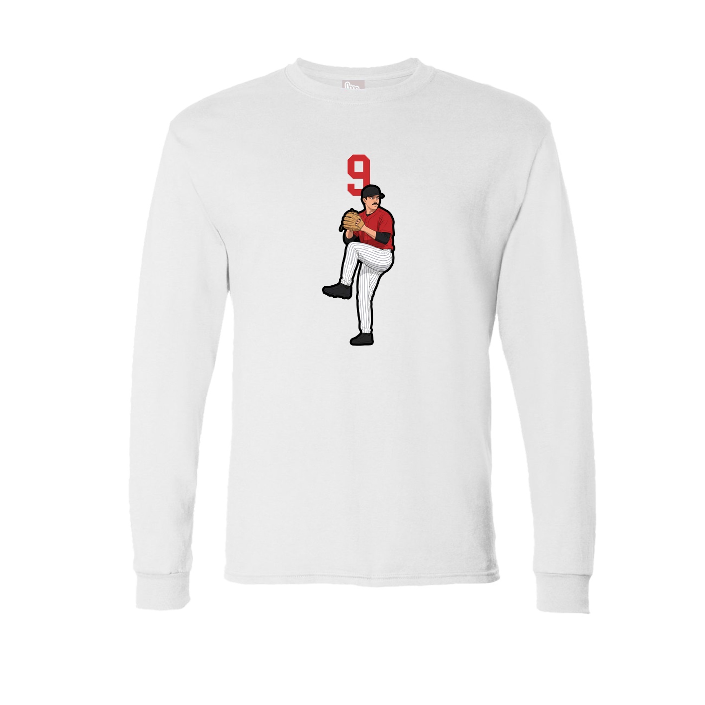 Long Sleeve Tee — Number Top in White