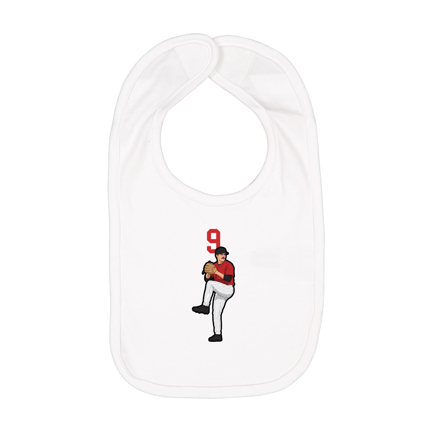 Infant Bib — Number Top in White
