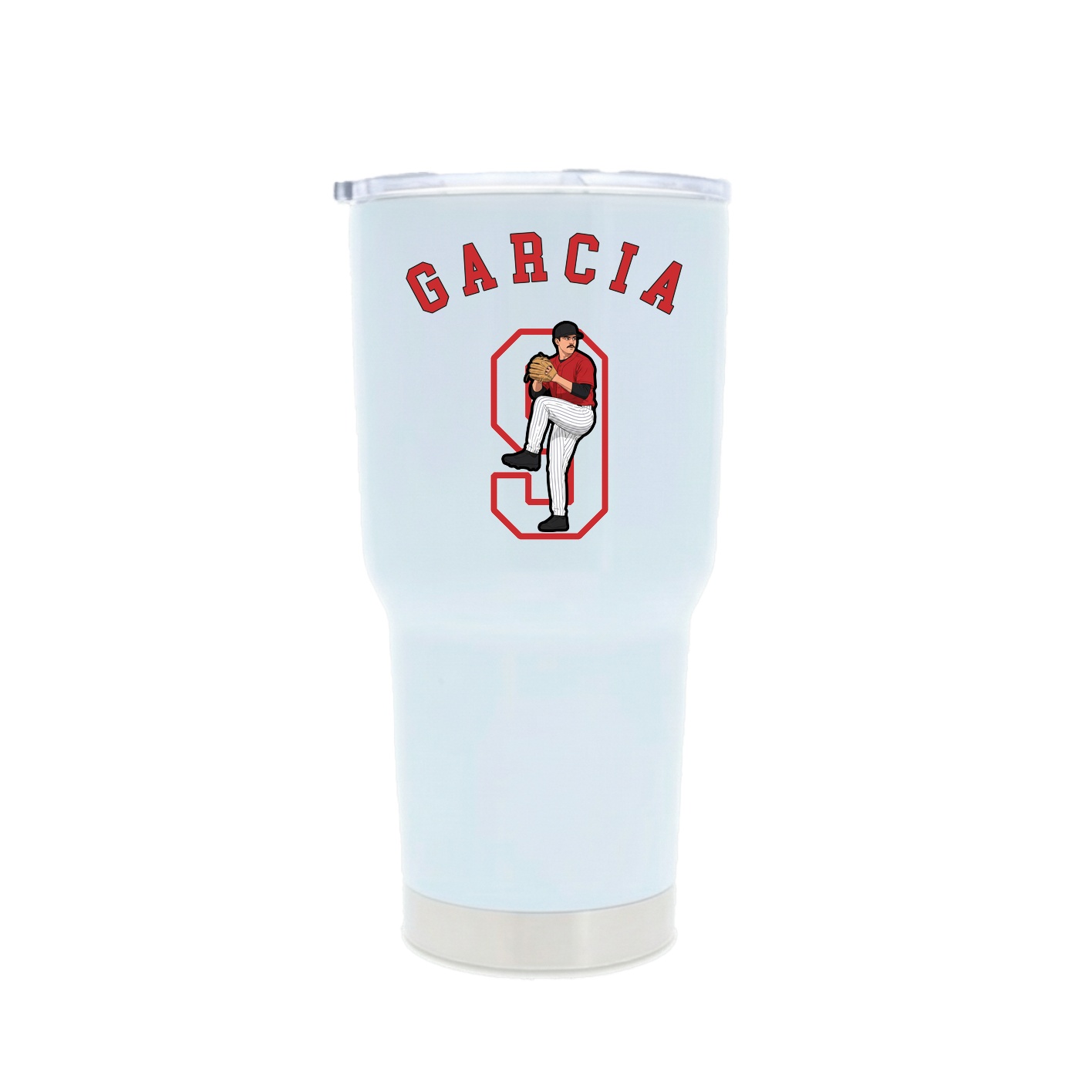 30oz Stainless Steel Tumbler — Shirsey Arch in White