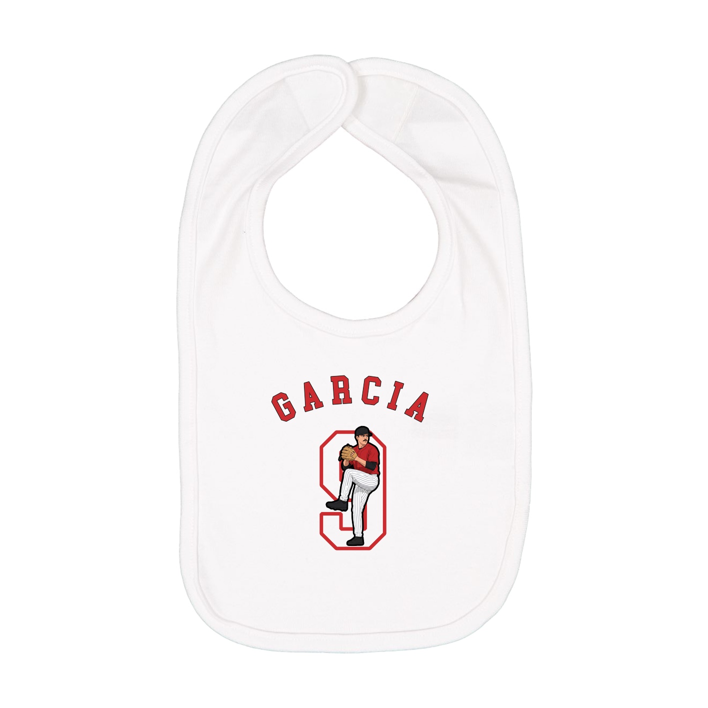 Infant Bib — Shirsey Arch in White