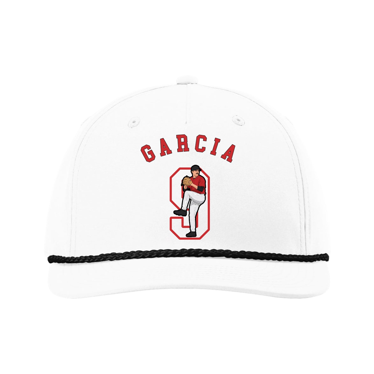 Five-Panel Classic Rope Cap — Shirsey Arch in White
