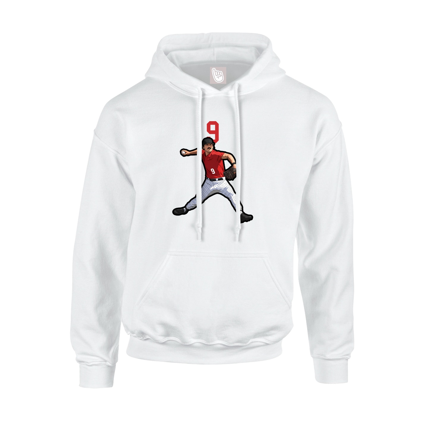Youth Hoodie — Number Top in White