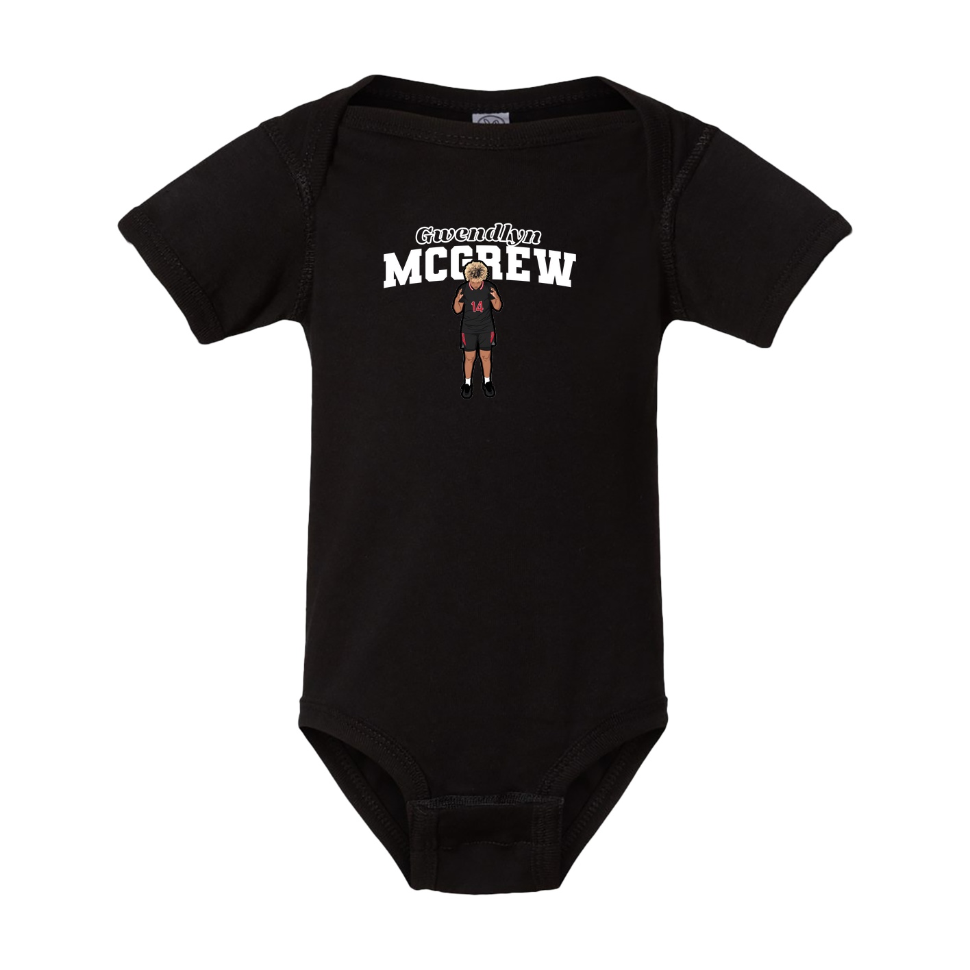Baby Onesie — Name Arch in Black
