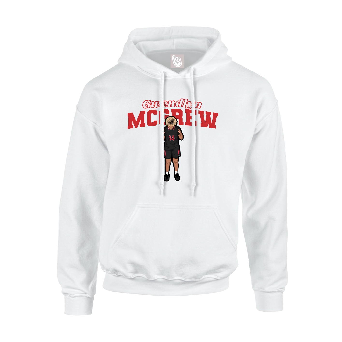 Hoodie — Name Arch in White