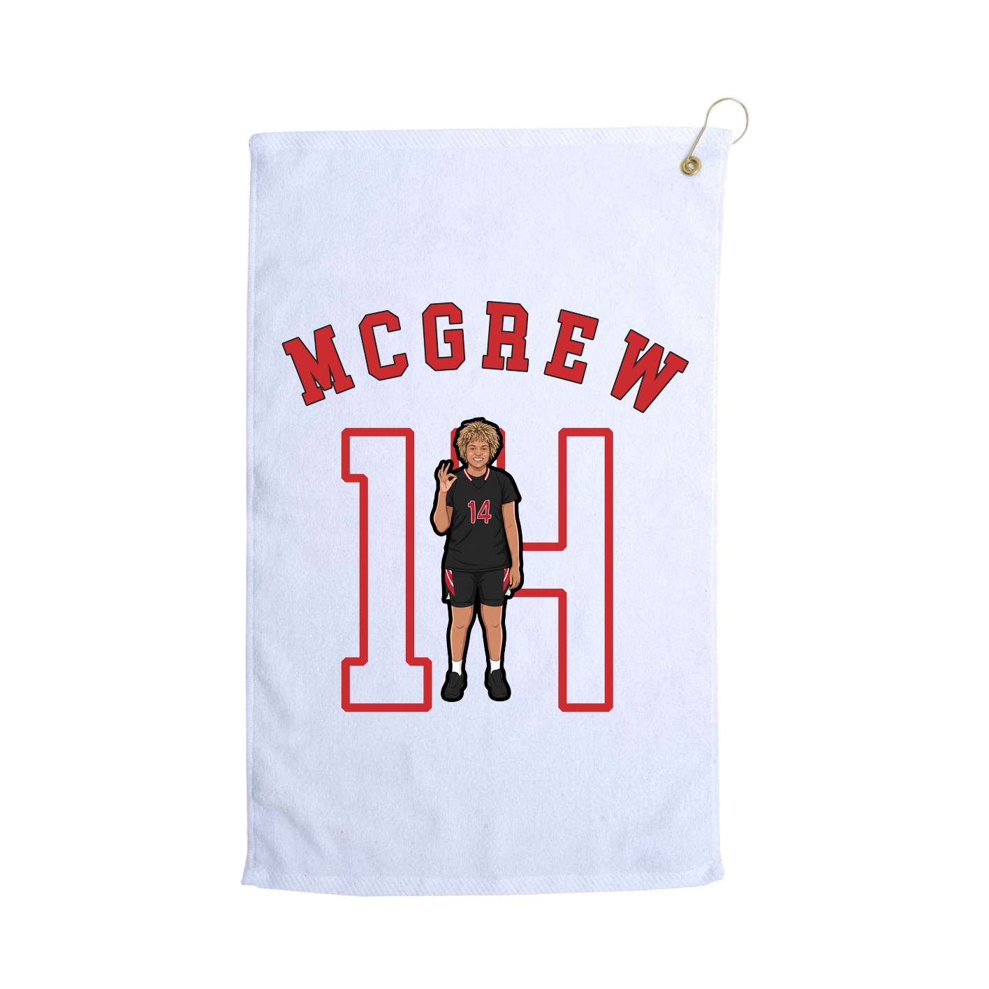Golf Towel — Shirsey Arch in White