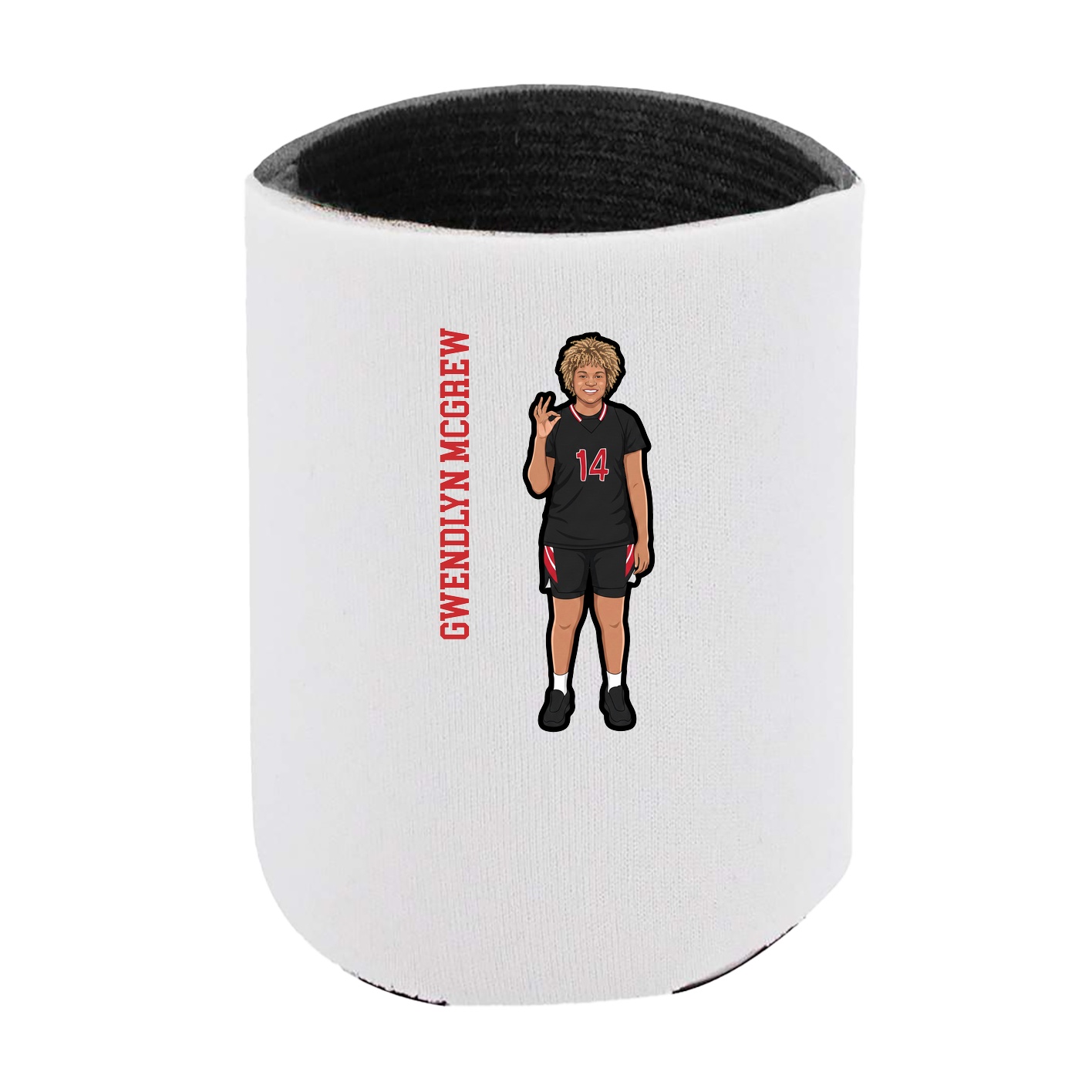 Can Holder — Name Vertical in White