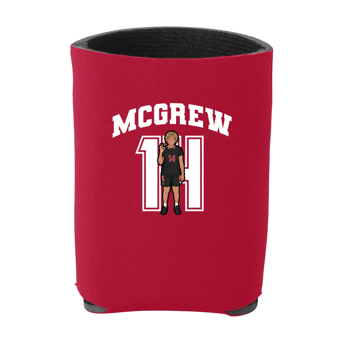 Can Holder — Number in Red