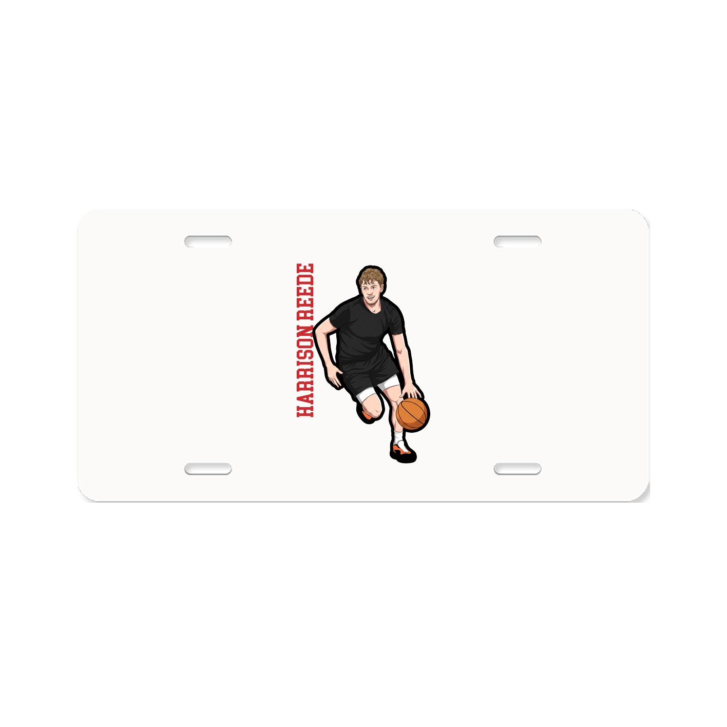 License Plate — Name Vertical in Classic