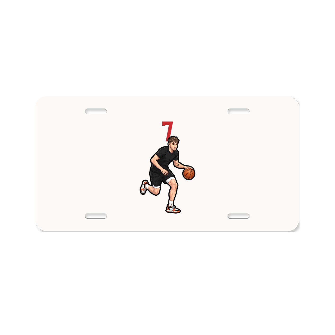 License Plate — Number Top in Classic
