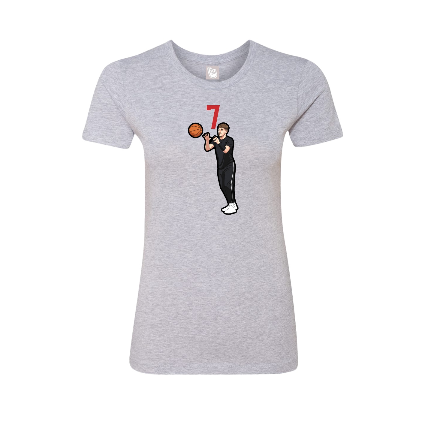 Womens Tee — Number Top in Grey