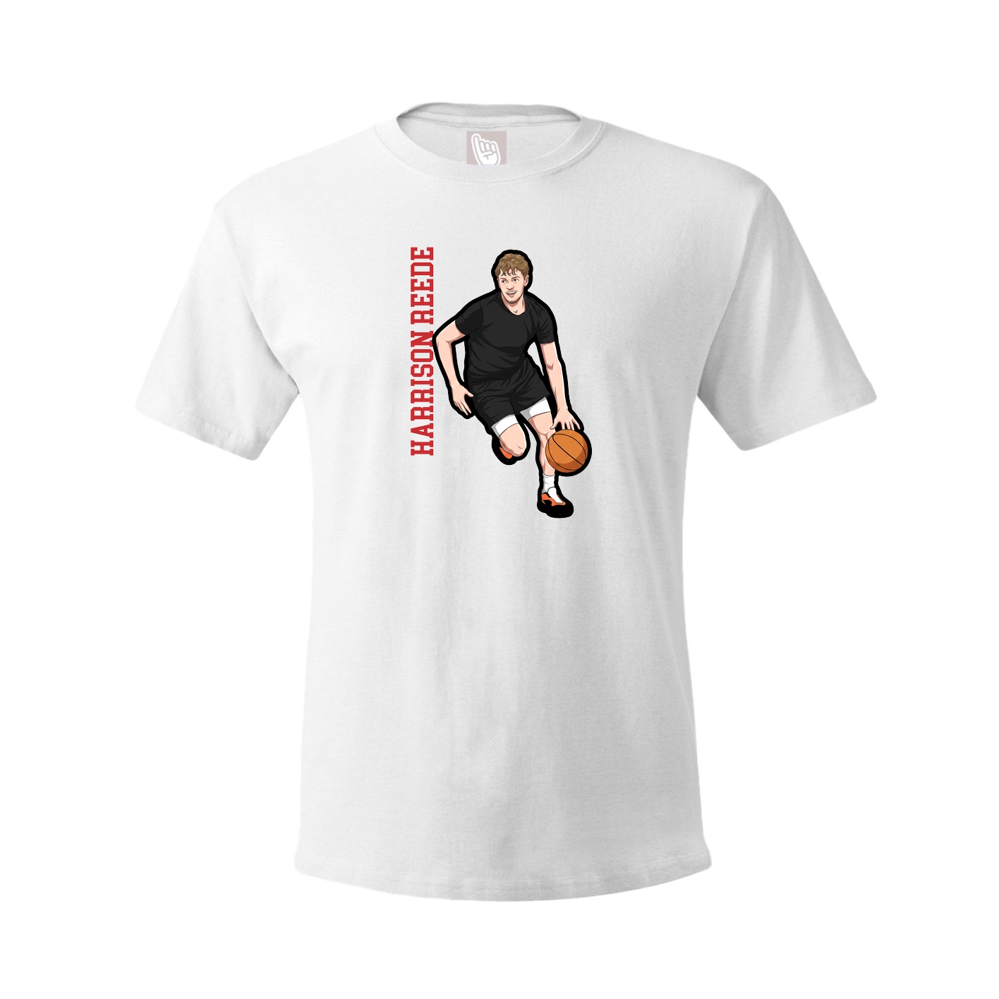 Tee — Name Vertical in White